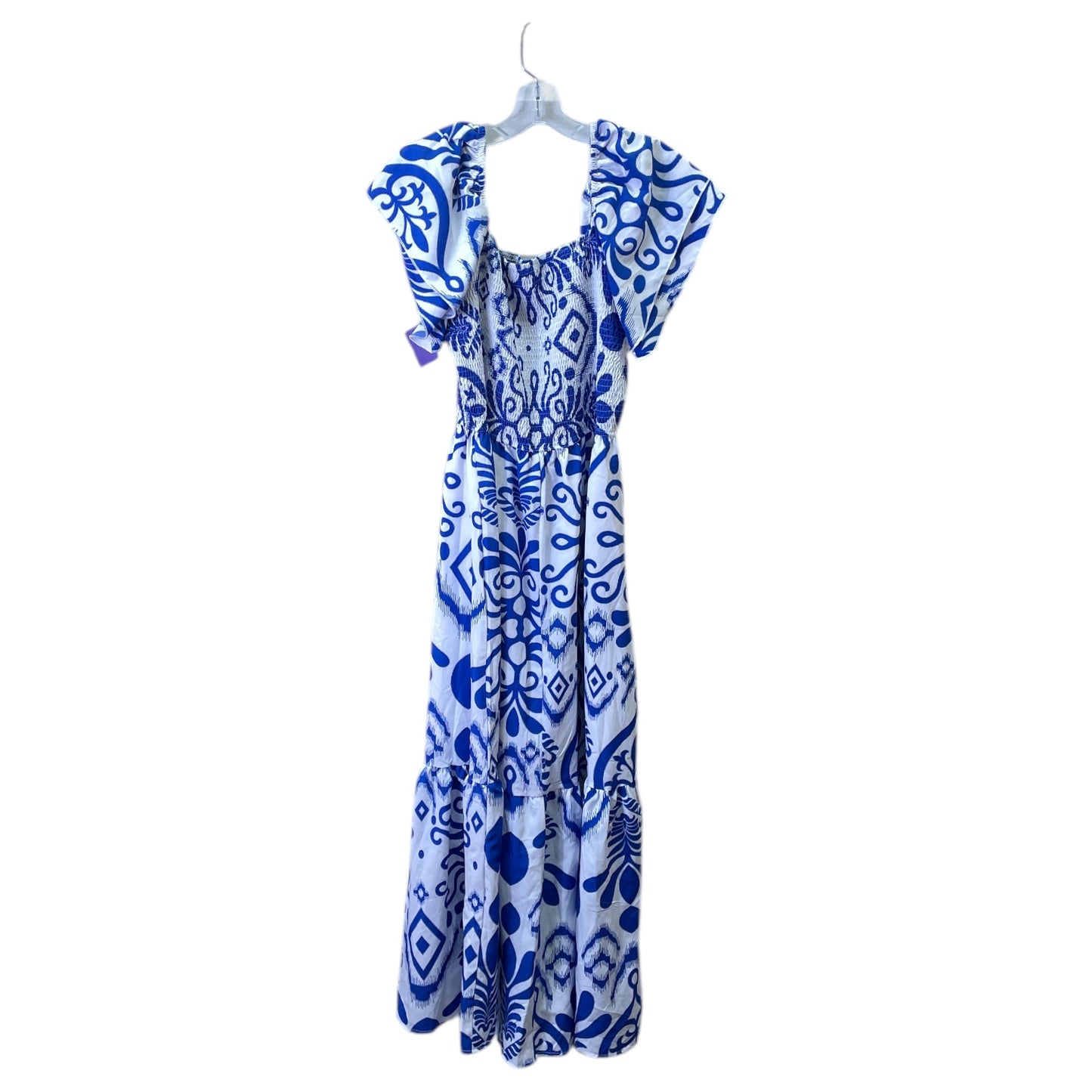 Dress Casual Maxi By Shein In Blue & White, Size:Xl