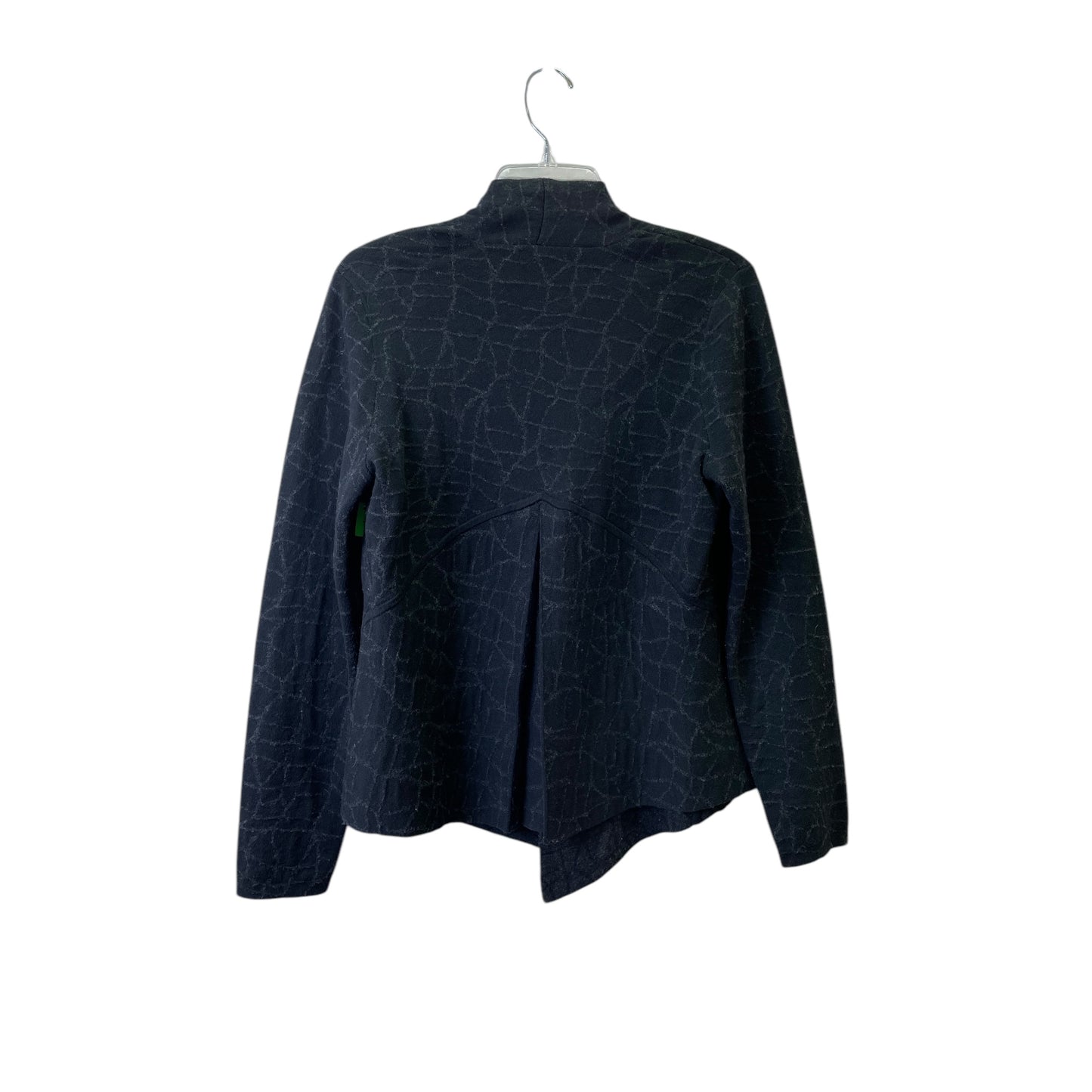 Sweater Cardigan By Eileen Fisher In Black & Grey, Size:S