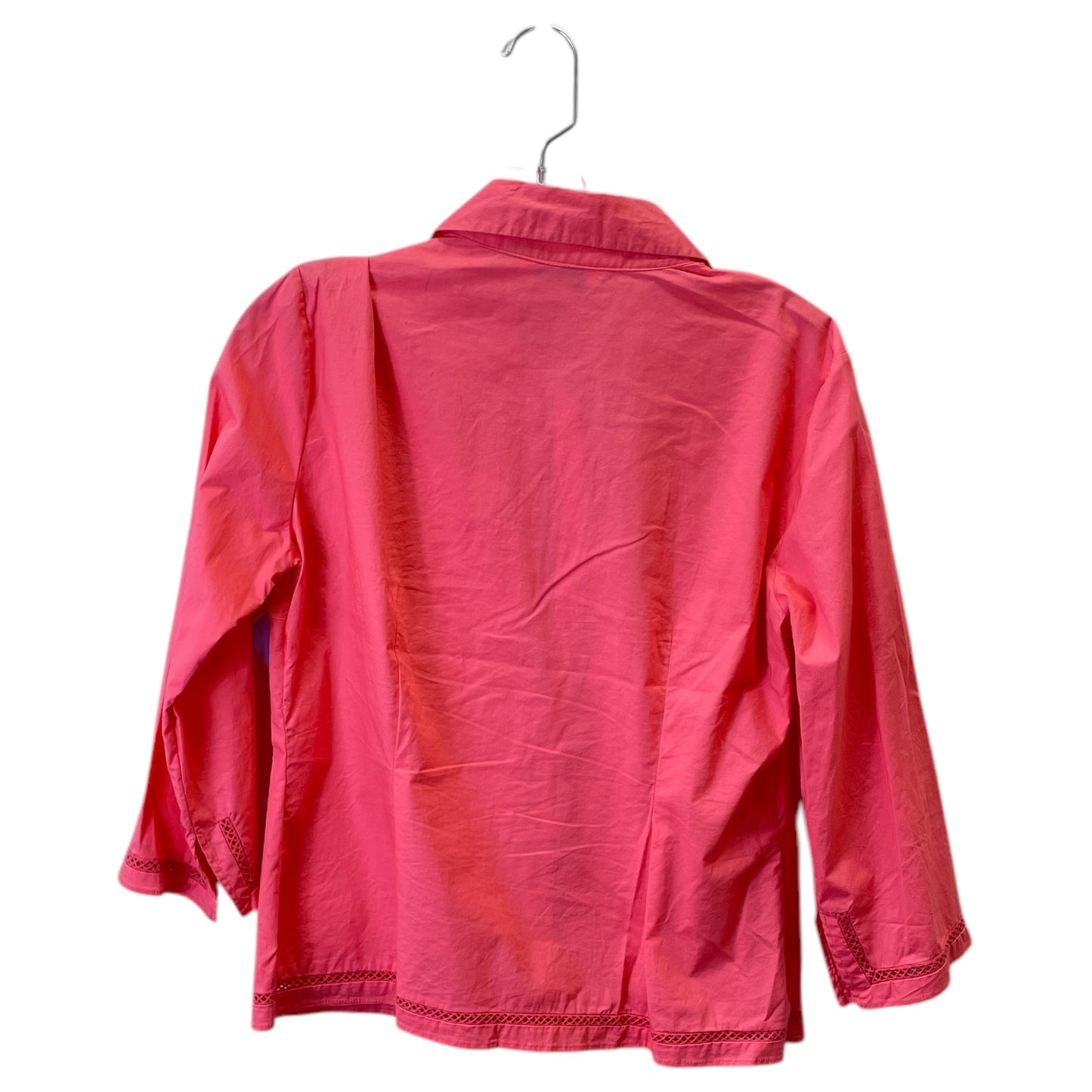 Top 3/4 Sleeve By Allison Taylor In Coral, Size:L