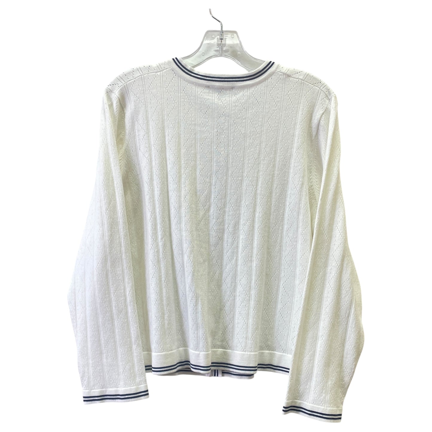 Sweater Cardigan By Adrianna Papell In Cream, Size:1X