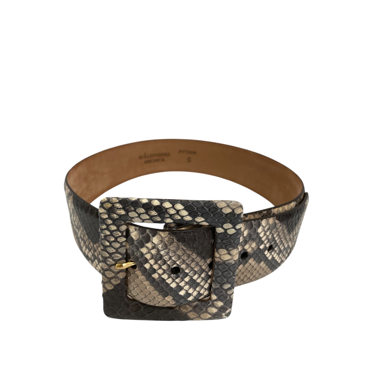 Belt By W. Kleinberg In Snakeskin Print