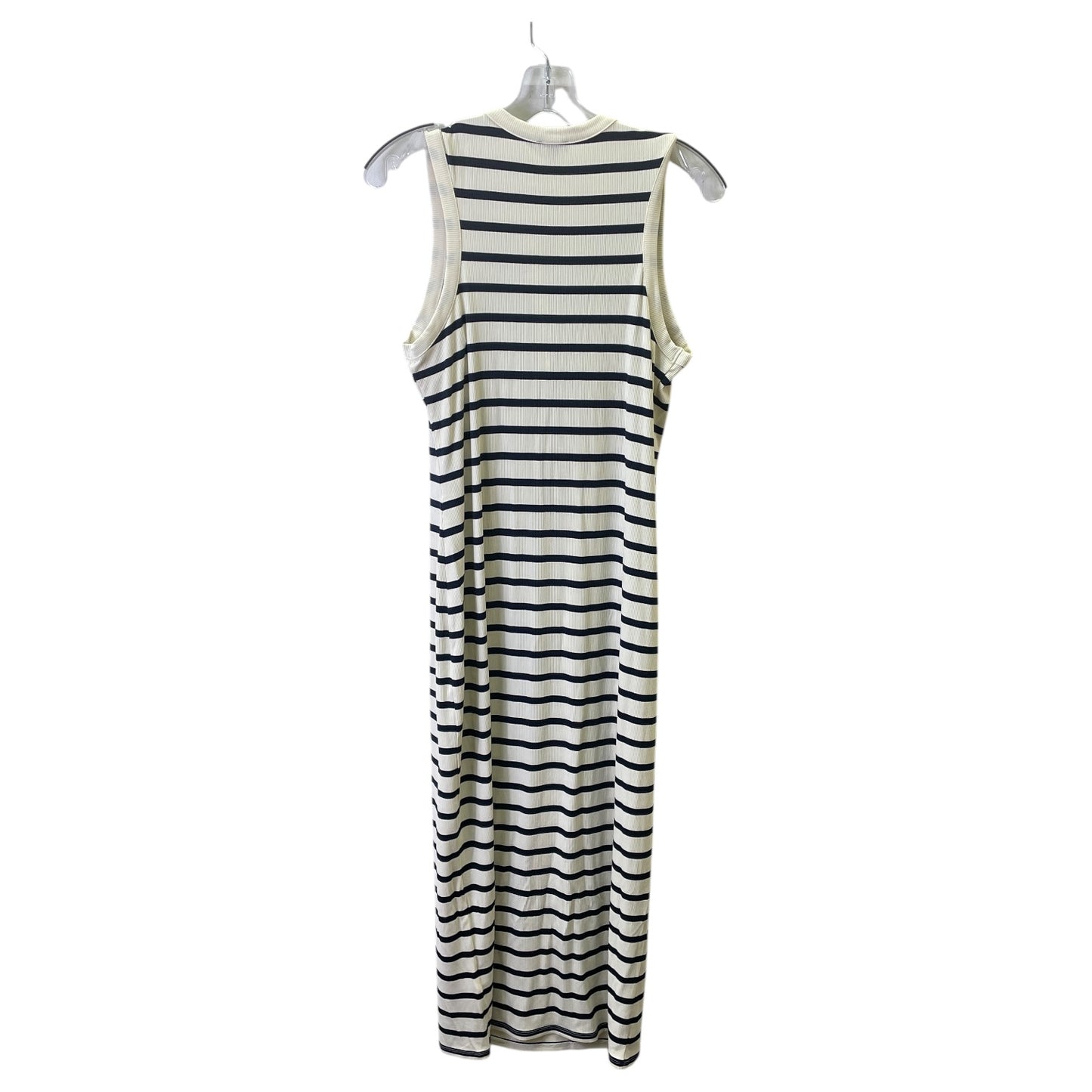 Dress Casual Maxi By Express In Blue & Cream, Size:M