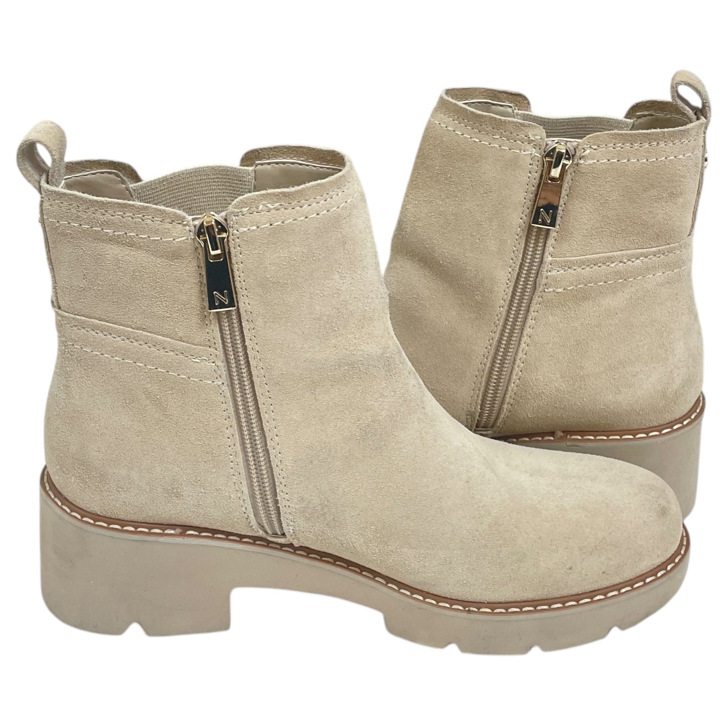 Boots Ankle Heels By Naturalizer In Tan, Size:7