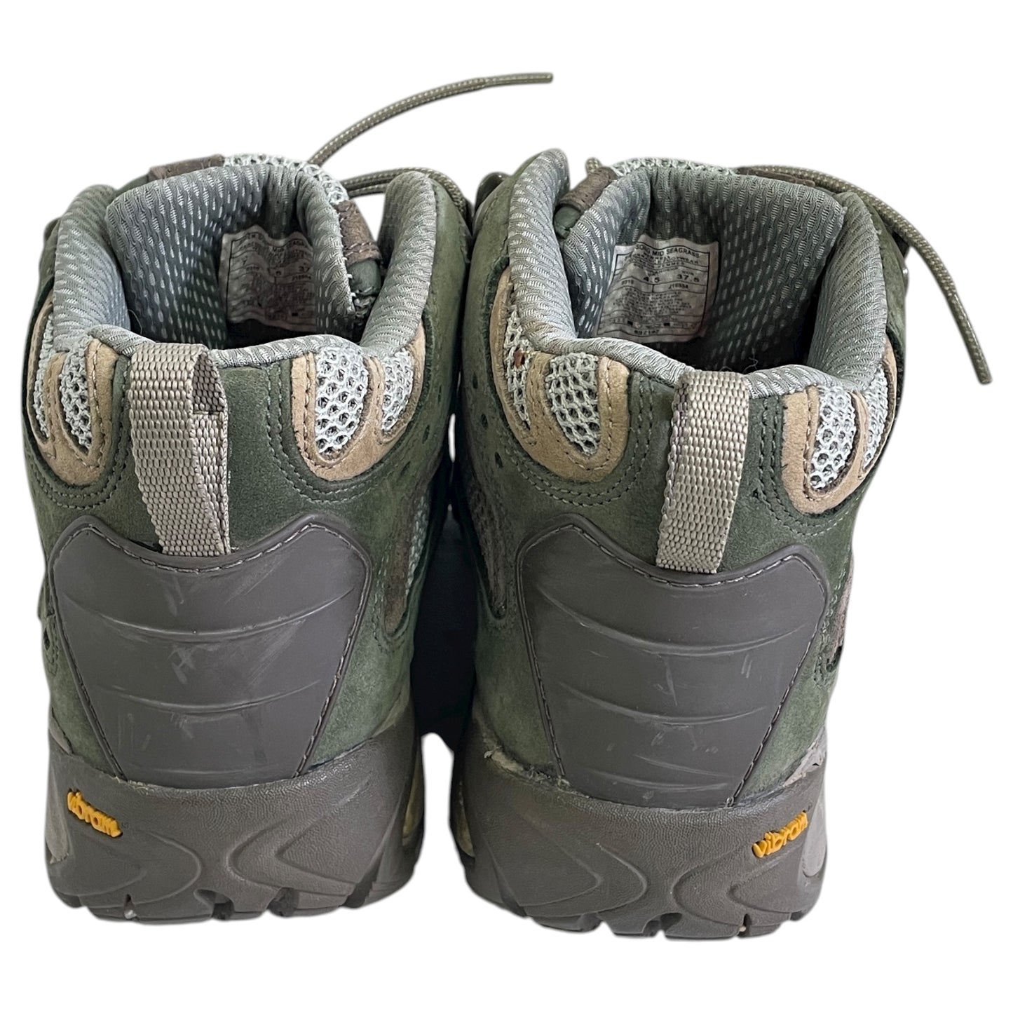 Boots Hiking By Merrell In Green & Tan, Size:7