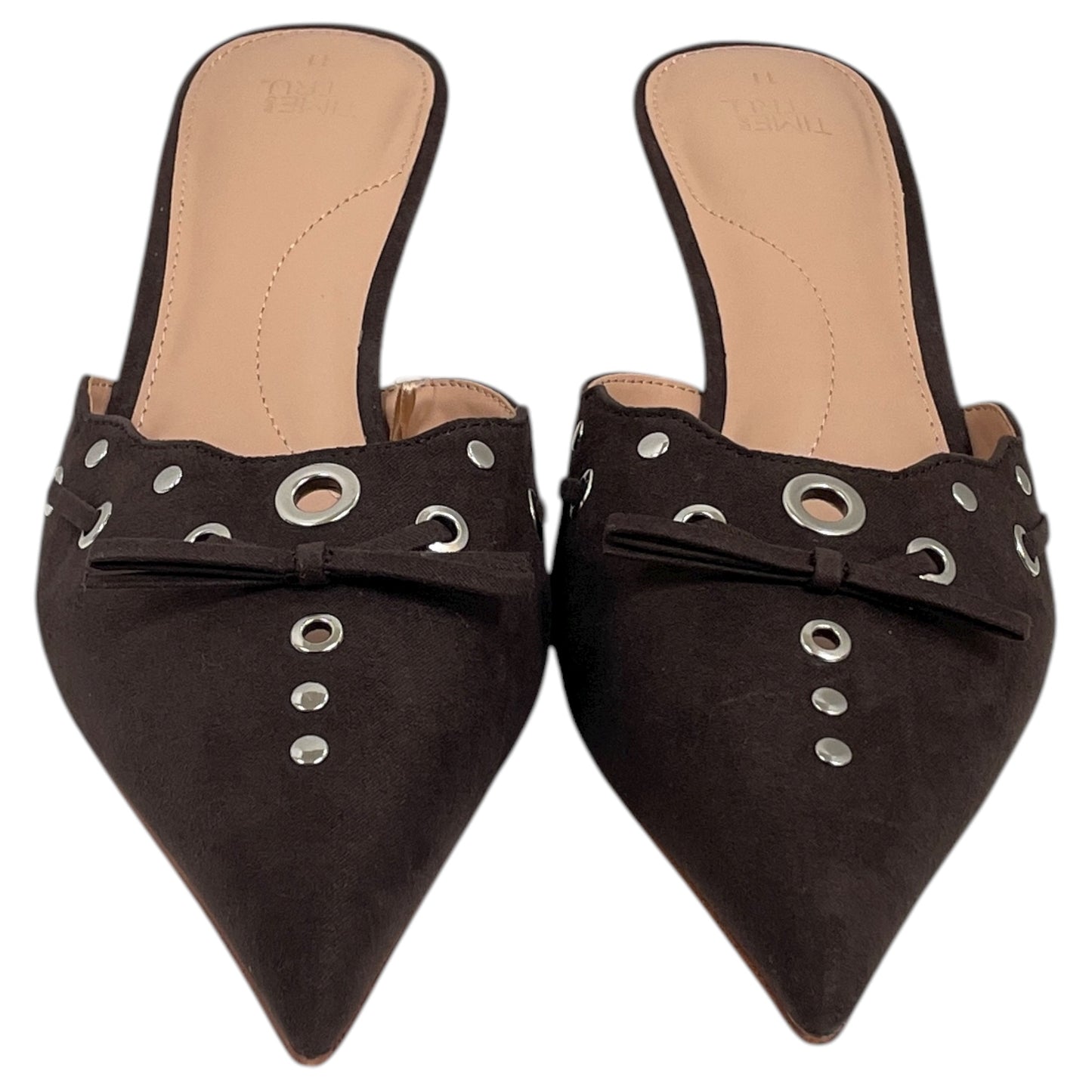 Shoes Heels Kitten By Time And Tru In Brown, Size:11