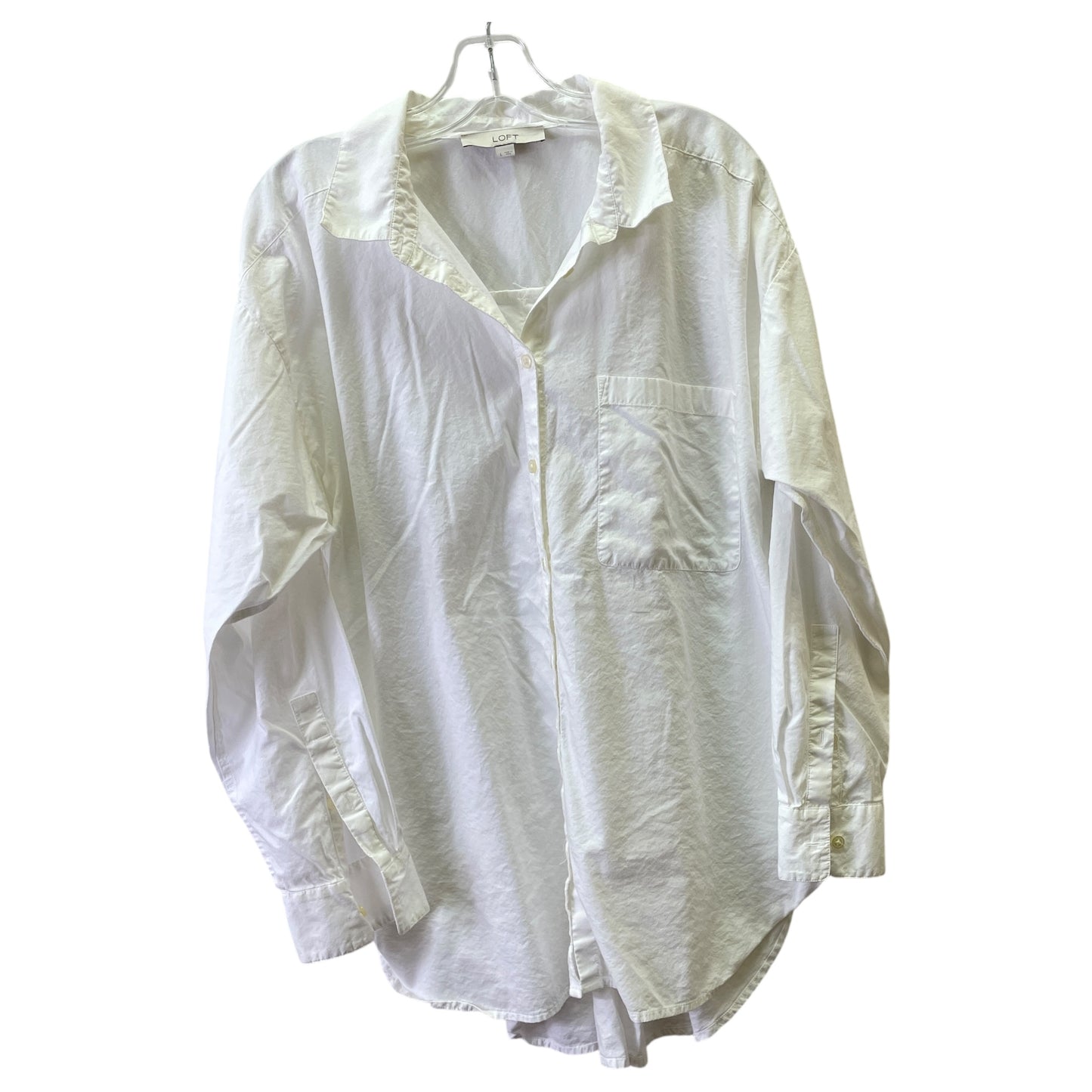 Top Ls By Loft In Cream, Size:L