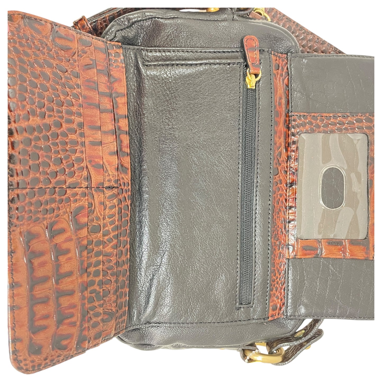 Crossbody Designer By Brahmin In Black, Size:Small