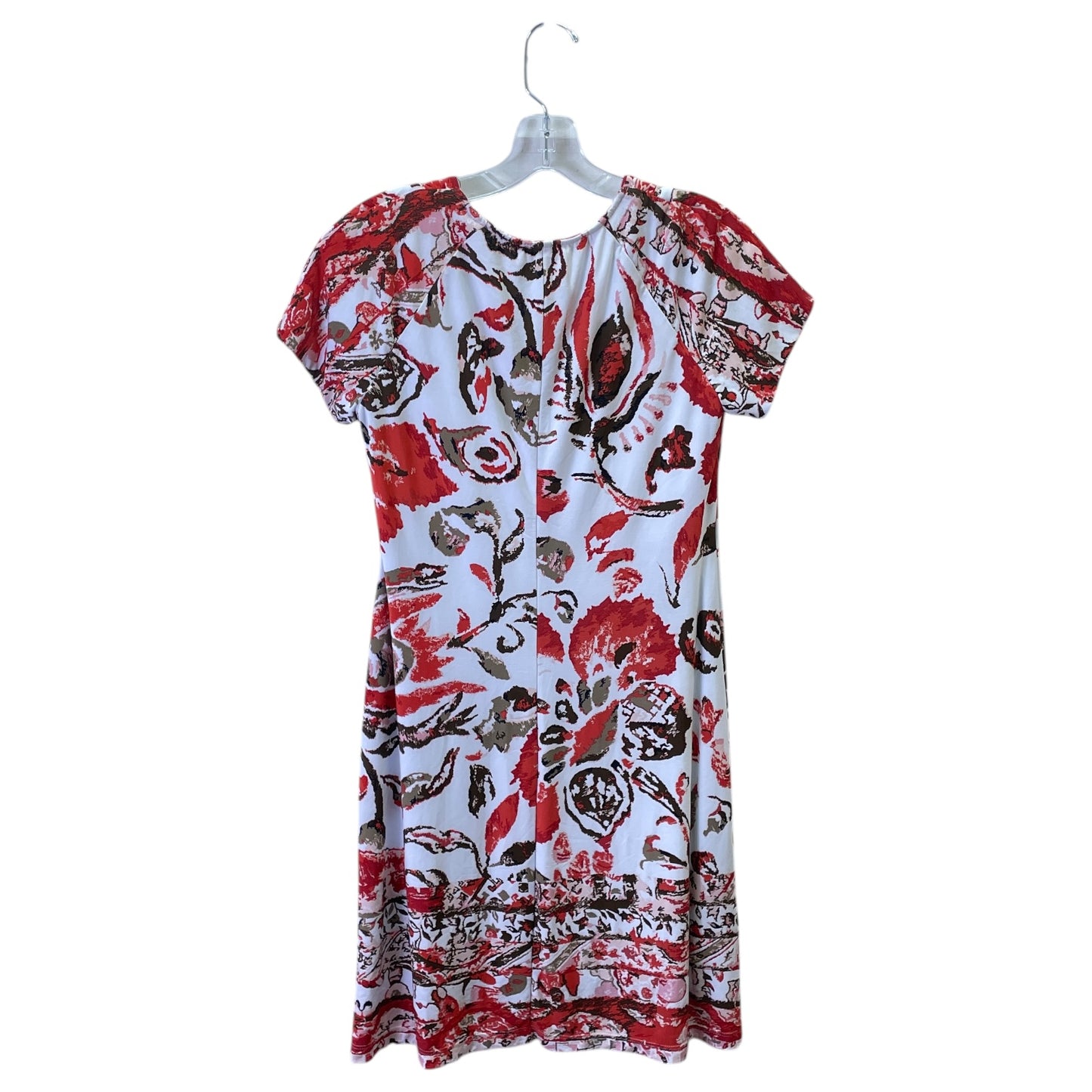 Dress Casual Short By Donna Morgan In Orange & White, Size:8