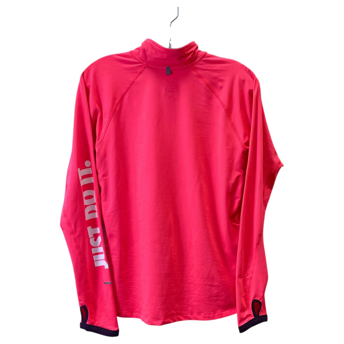 Athletic Jacket By Nike In Pink, Size:M