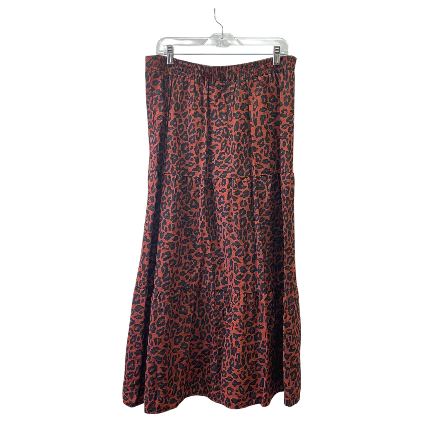 Skirt Maxi By Nine West In Black & Orange, Size:L