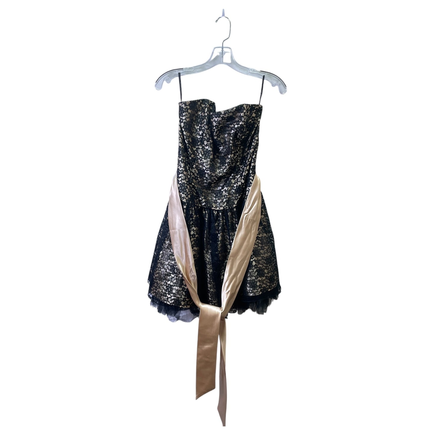 Dress Party Short By Jessica Mcclintok In Black & Gold, Size:L