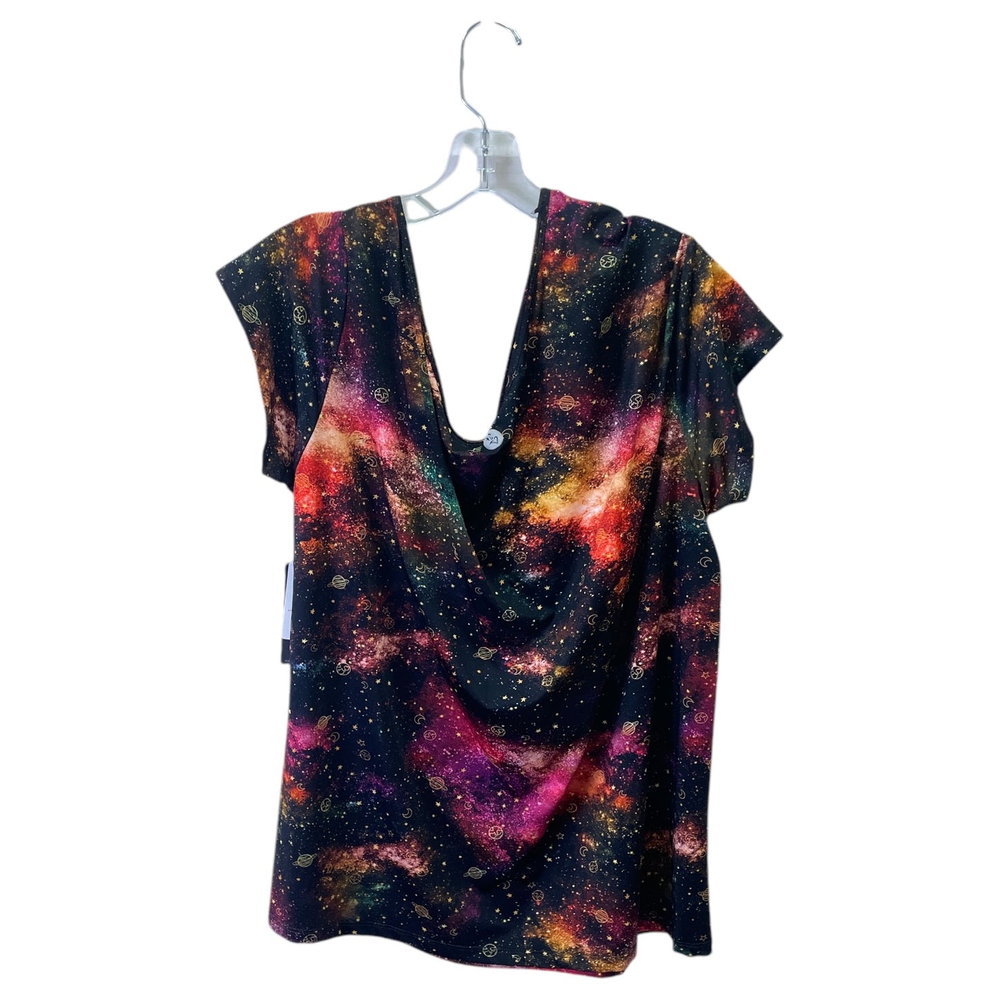 Athletic Top Ss By Torrid In Black & Purple, Size:2X