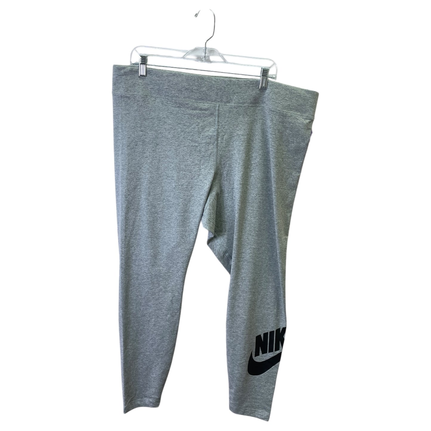 Athletic Leggings By Nike Apparel In Grey, Size:2X