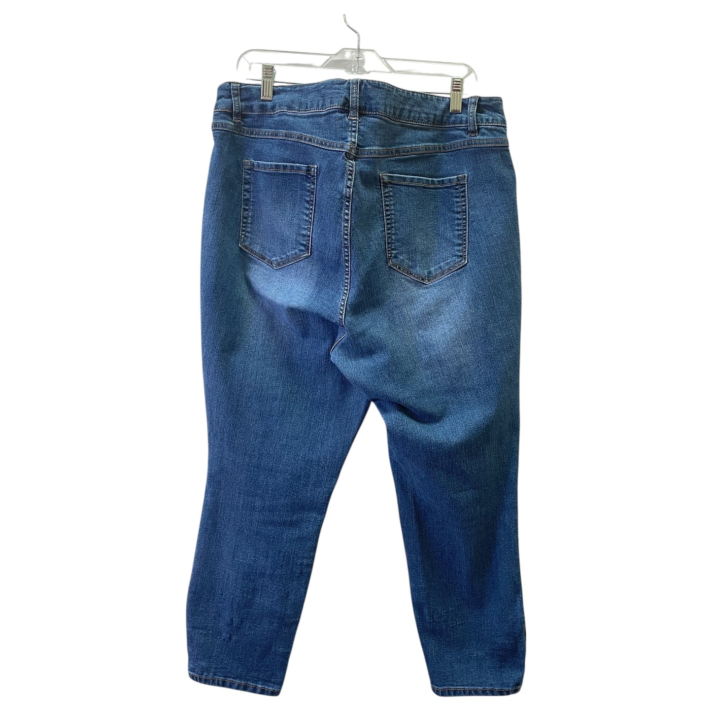 Jeans Cropped By D Jeans In Blue, Size:18