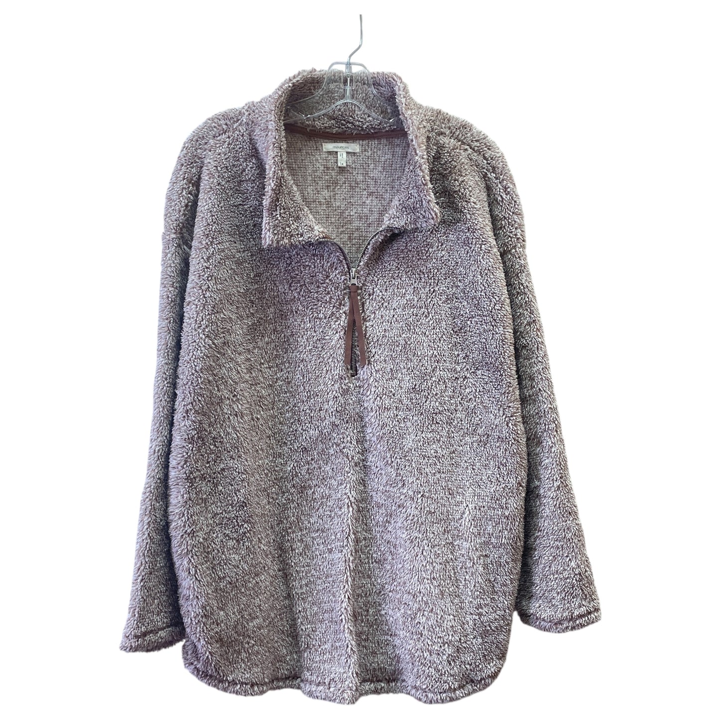 SWEATSHIRT COLLAR by MAURICES In BROWN, Size: 1X