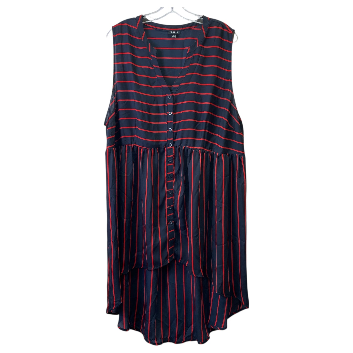 Dress Casual Midi By Torrid In Blue & Red, Size:2X