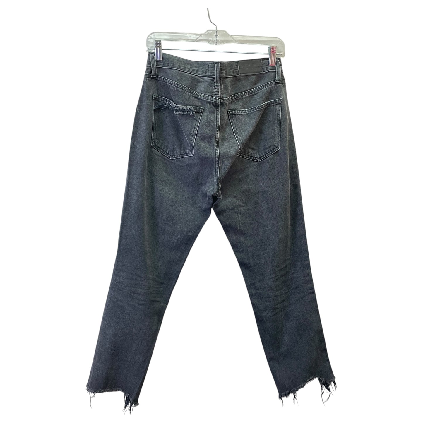 Jeans Straight By Pistola In Black Denim, Size:4
