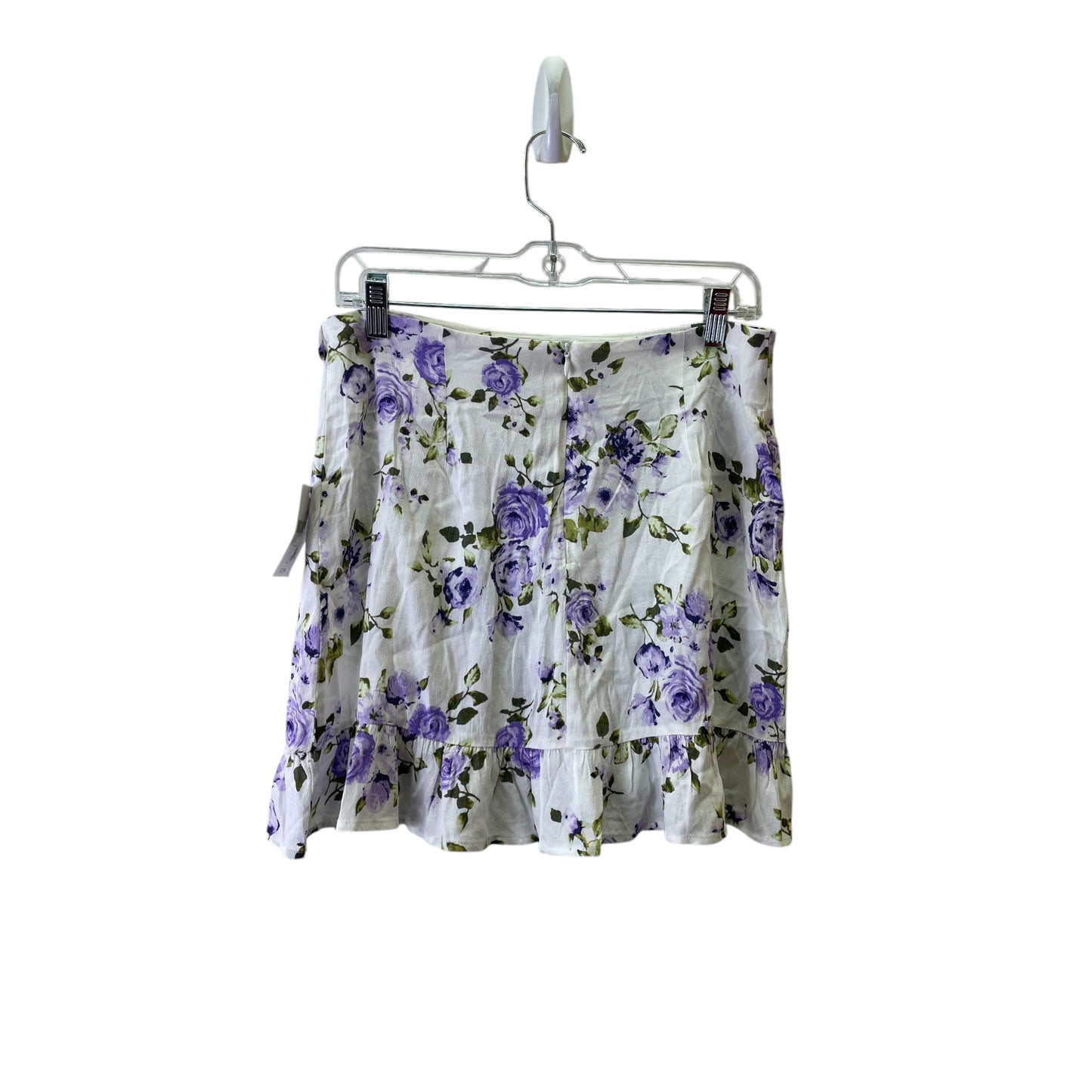 Skirt Mini & Short By Forever 21 In Purple & White, Size:12