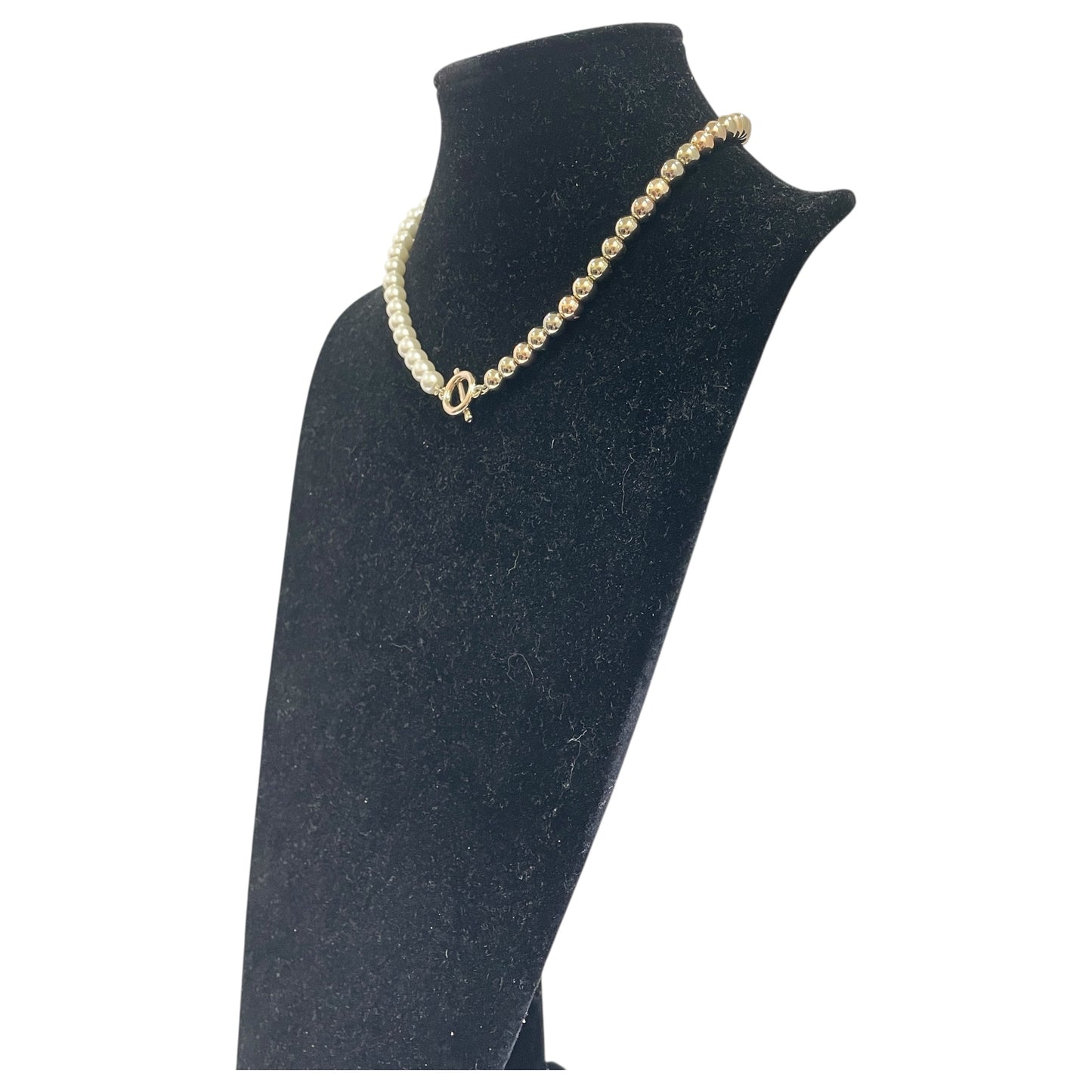 Necklace Chain By J. Crew In Gold & White