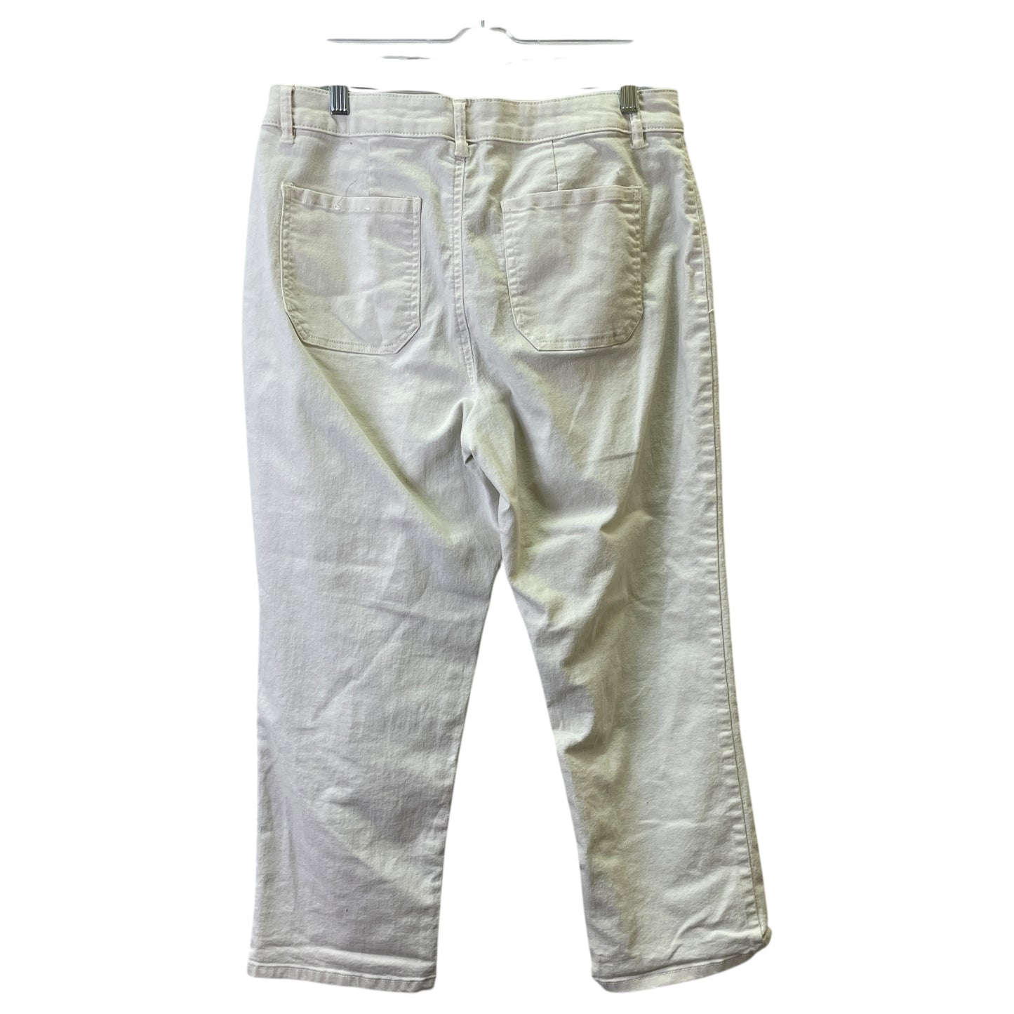 Jeans Straight By D Jeans In Cream Denim, Size:14