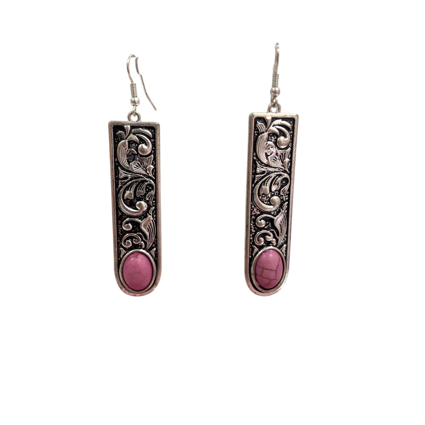 Earrings Dangle/Drop By Cme In Pink & Silver