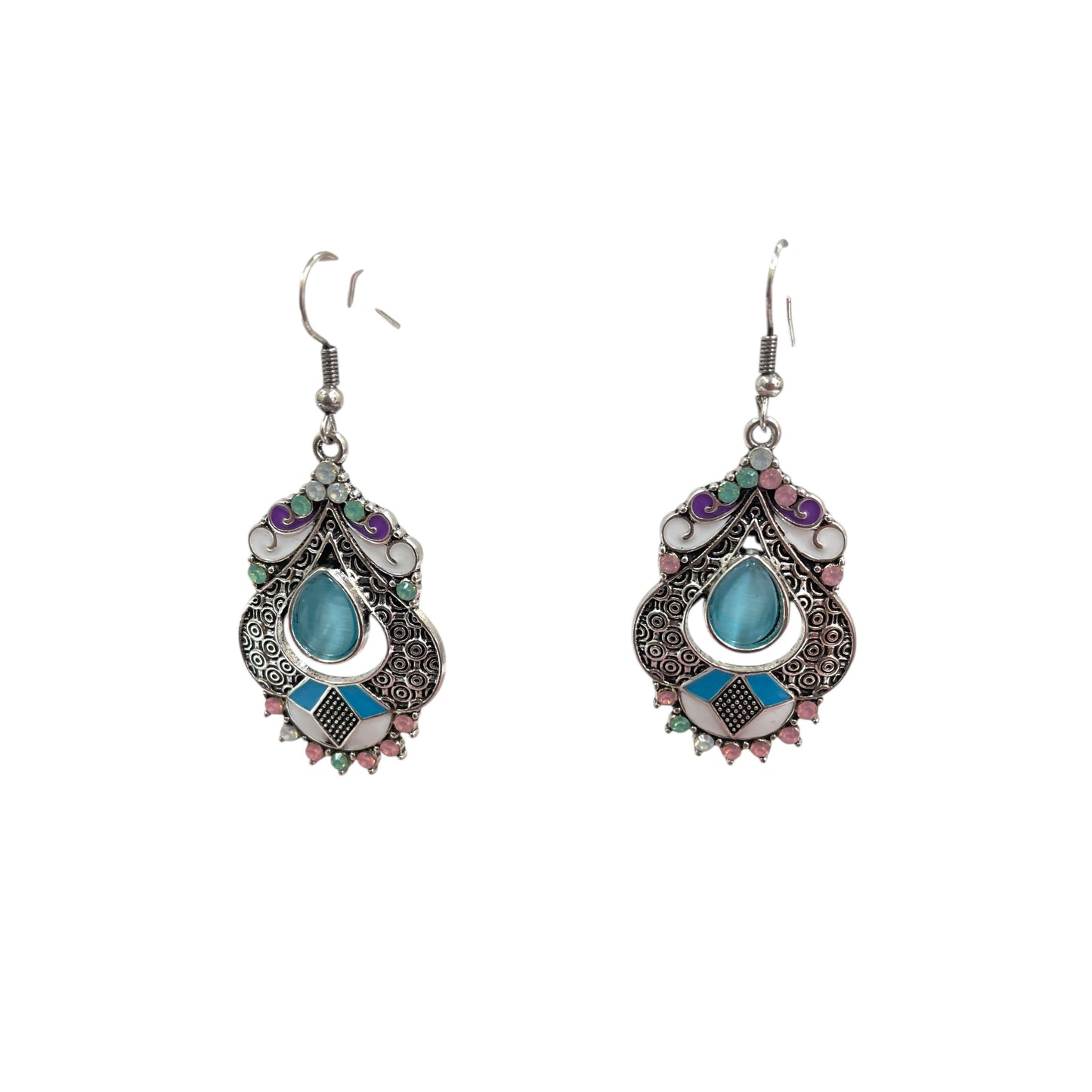 Earrings Dangle/Drop By Cme In Blue & Silver