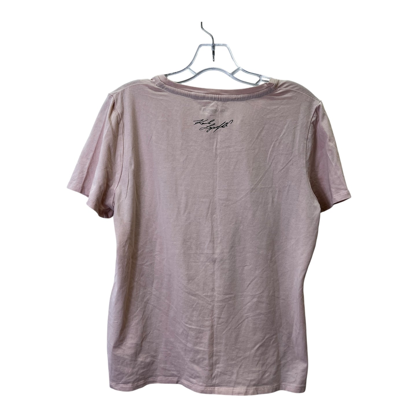 Top Ss Designer By Karl Lagerfeld In Peach, Size:M