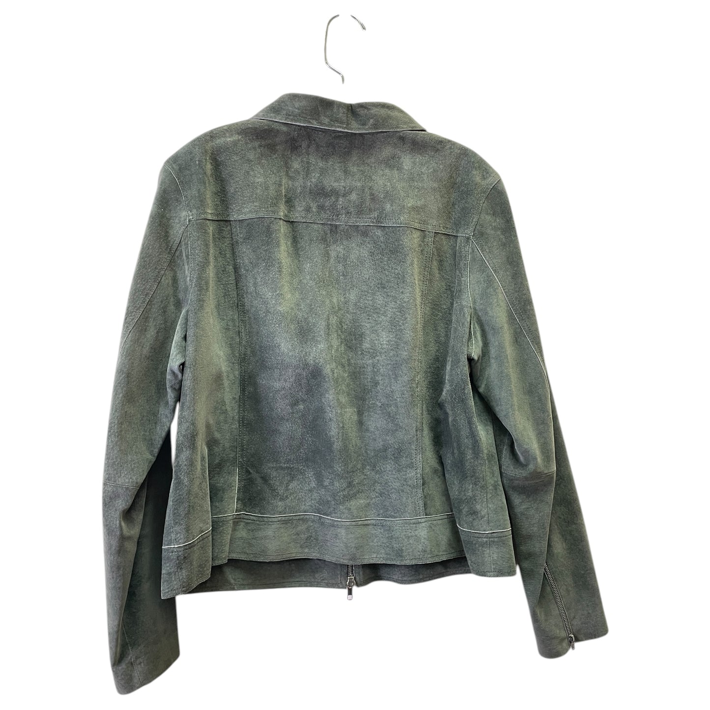 Jacket Leather By Isaac Mizrahi Target In Grey, Size:Xl