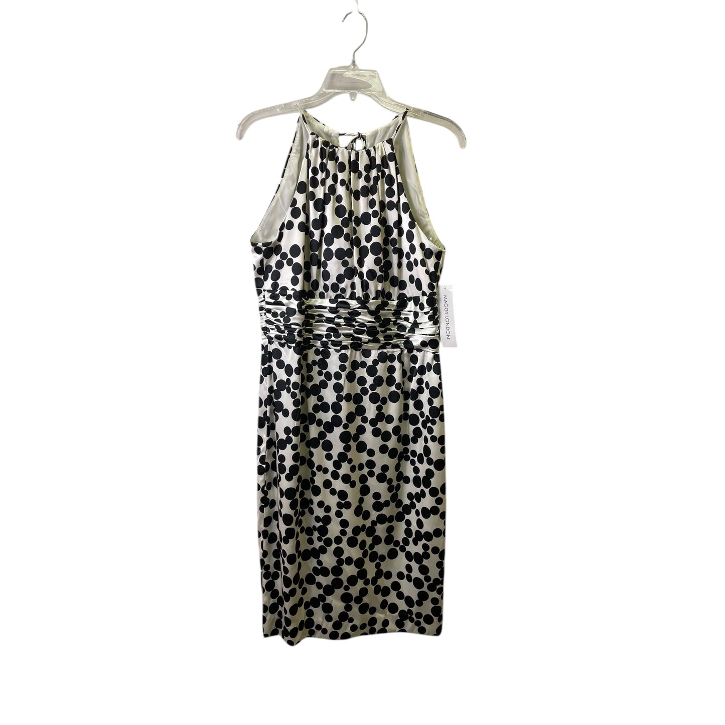Dress Casual Midi By Maggy London In Black & White, Size:12