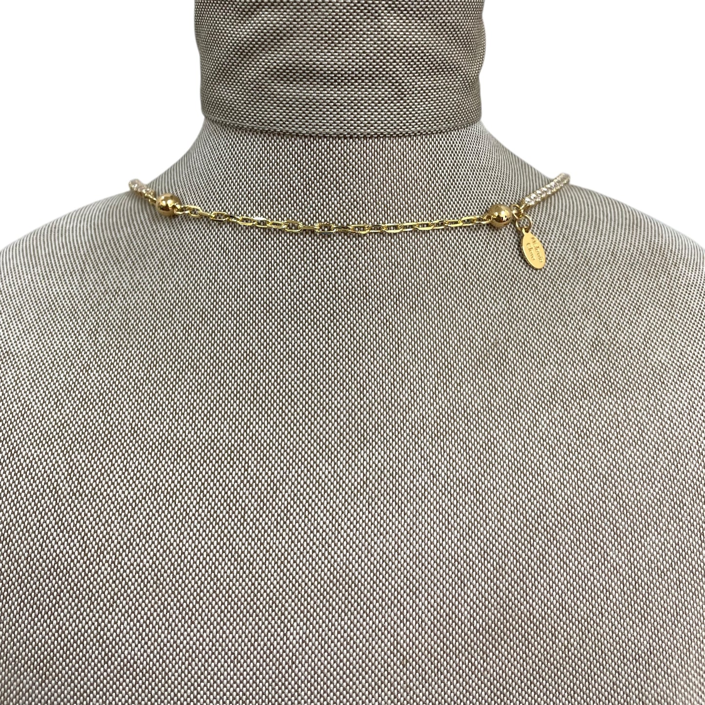 Necklace Choker & Collar By Melania Clara In Gold & Red