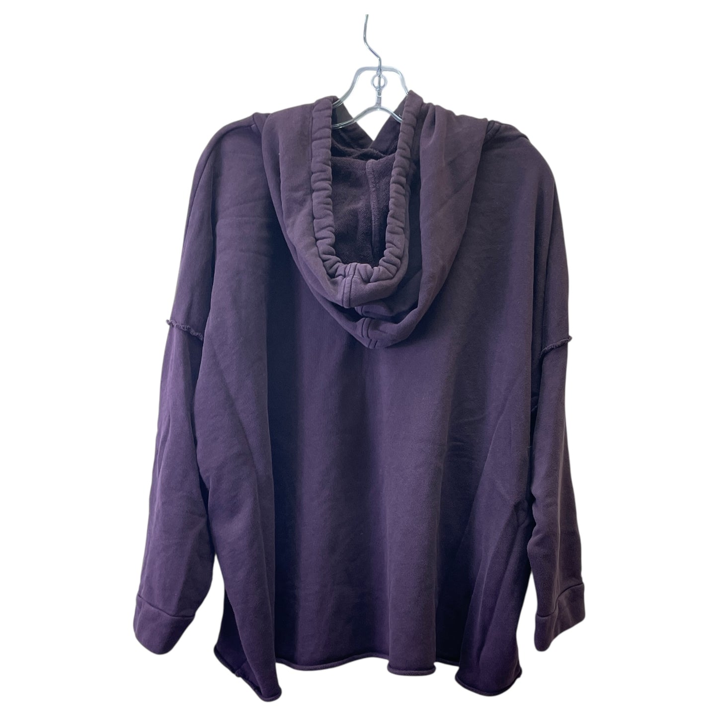 ATHLETIC TOP LS HOODIE by EILEEN FISHER in MAROON, Size:1X