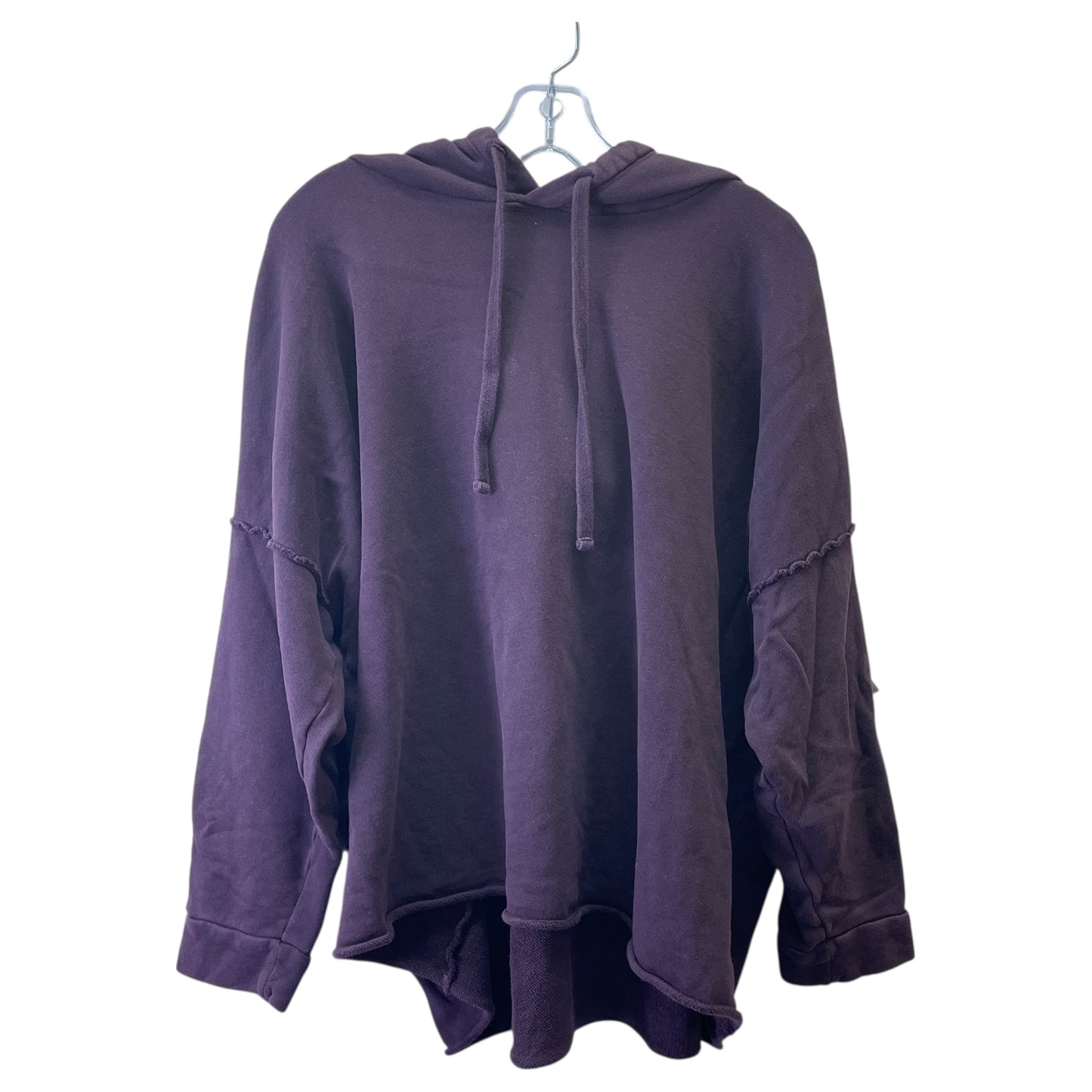ATHLETIC TOP LS HOODIE by EILEEN FISHER in MAROON, Size:1X