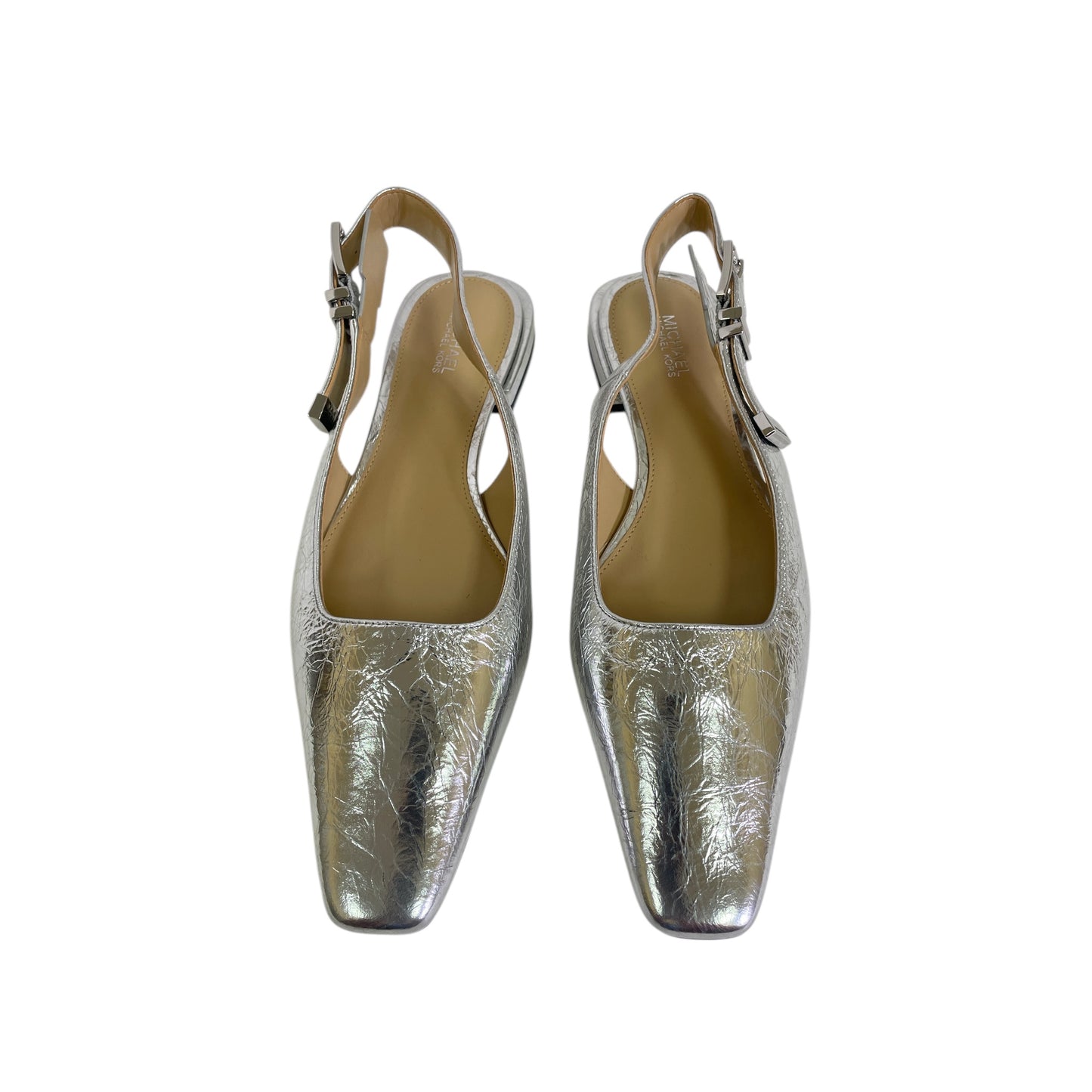 Shoes Flats By Michael By Michael Kors In Silver, Size:7.5