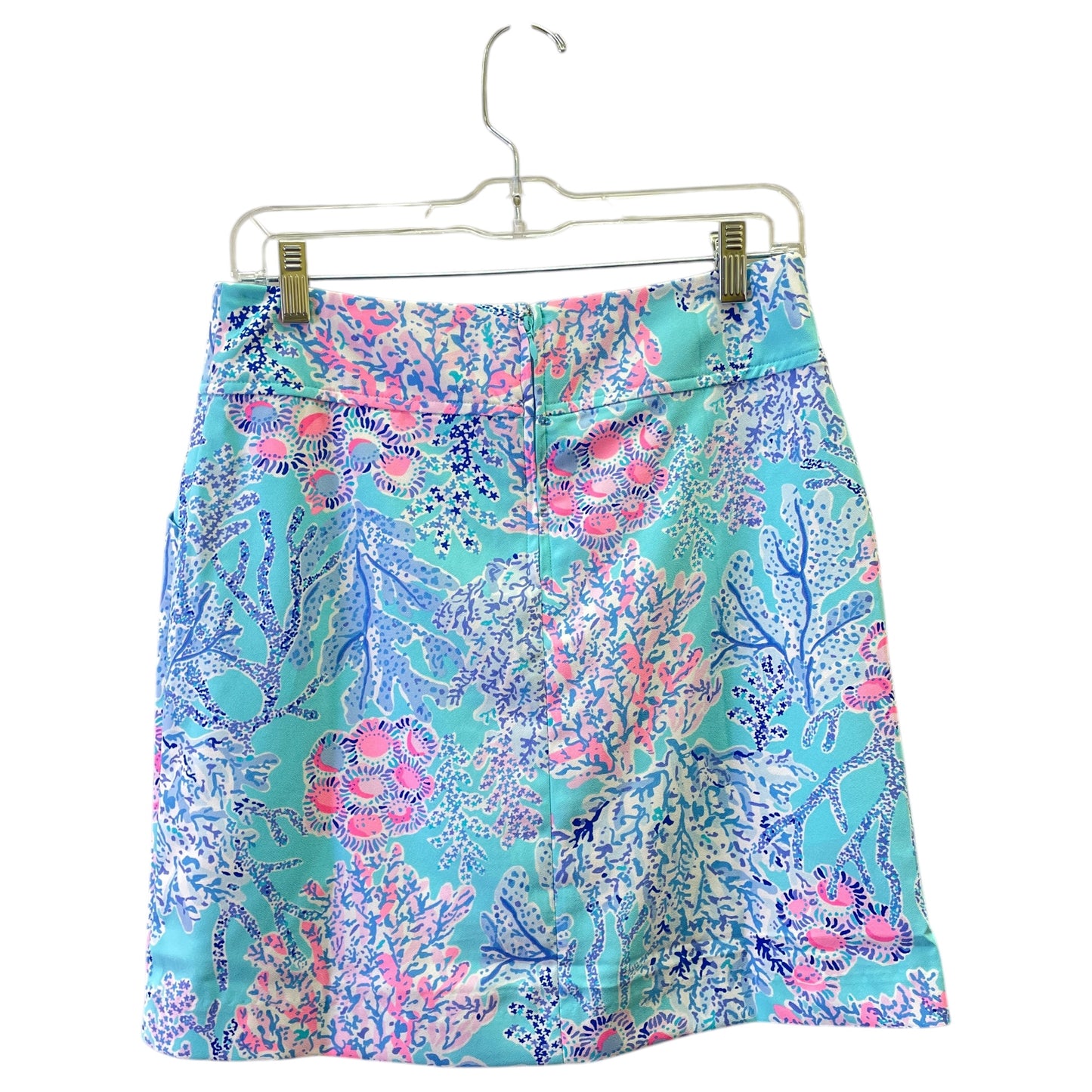 Skort Designer By Lilly Pulitzer In Blue & Pink, Size:4
