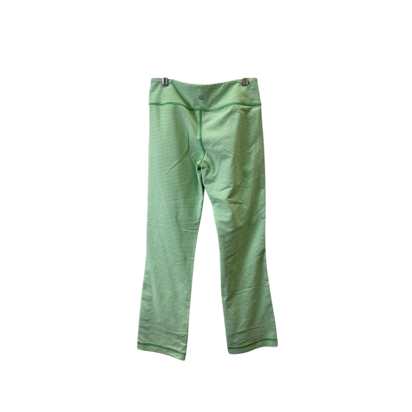 Athletic Leggings By Lululemon In Green & White, Size:S