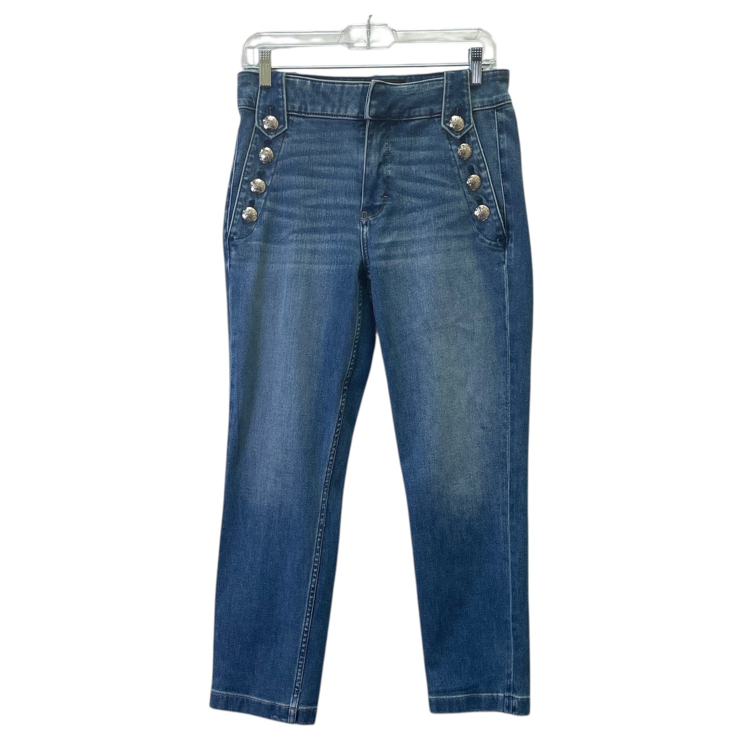 Jeans Straight By White House Black Market In Blue Denim, Size:6