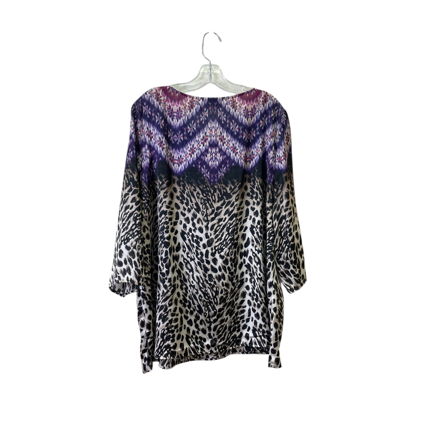 Top Ls By Chicos In Brown & Purple, Size:Xl
