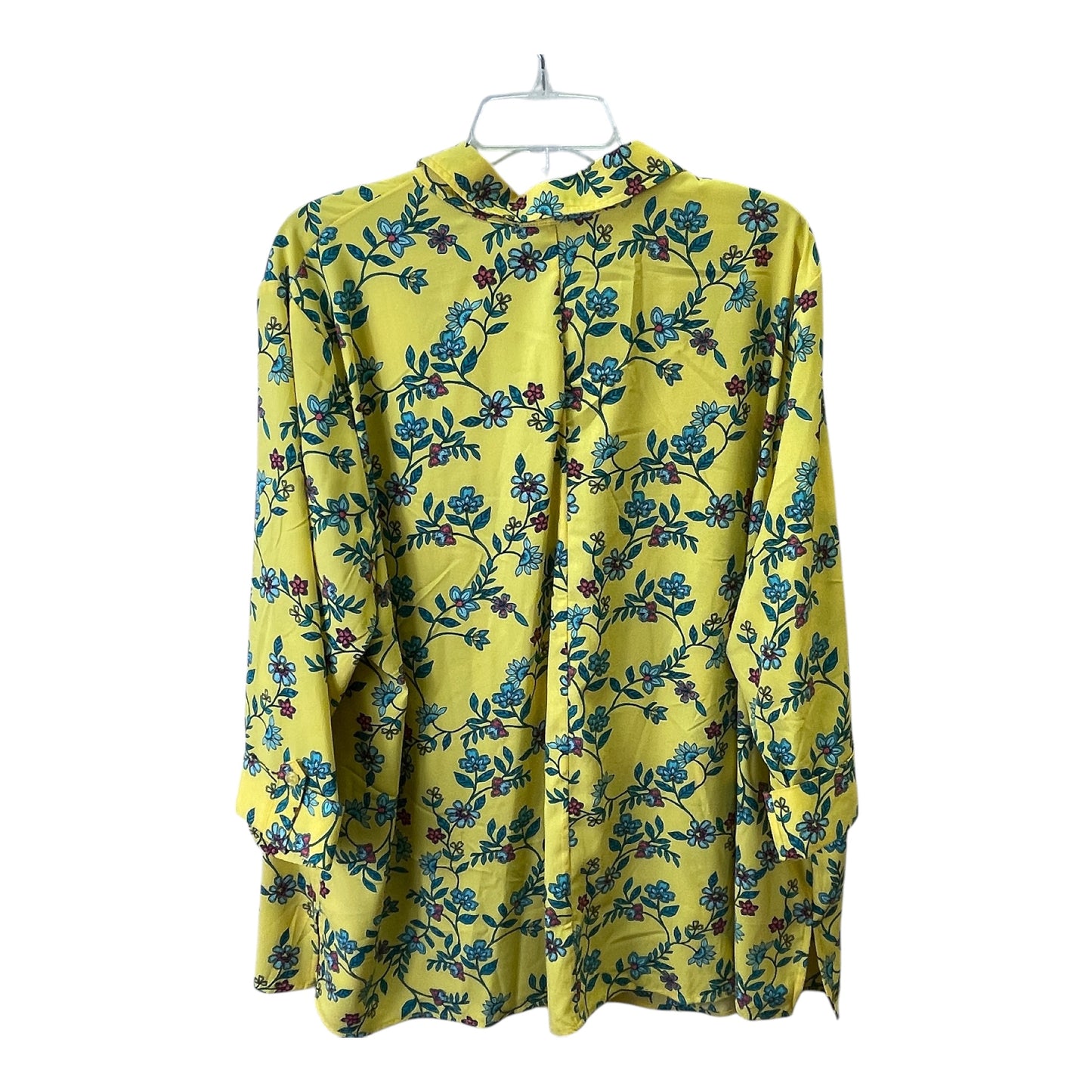 Top 3/4 Sleeve By Catherines In Yellow, Size:2X