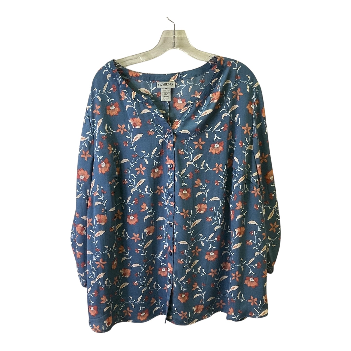 Top Ss By Catherines In Blue & Pink, Size:2X