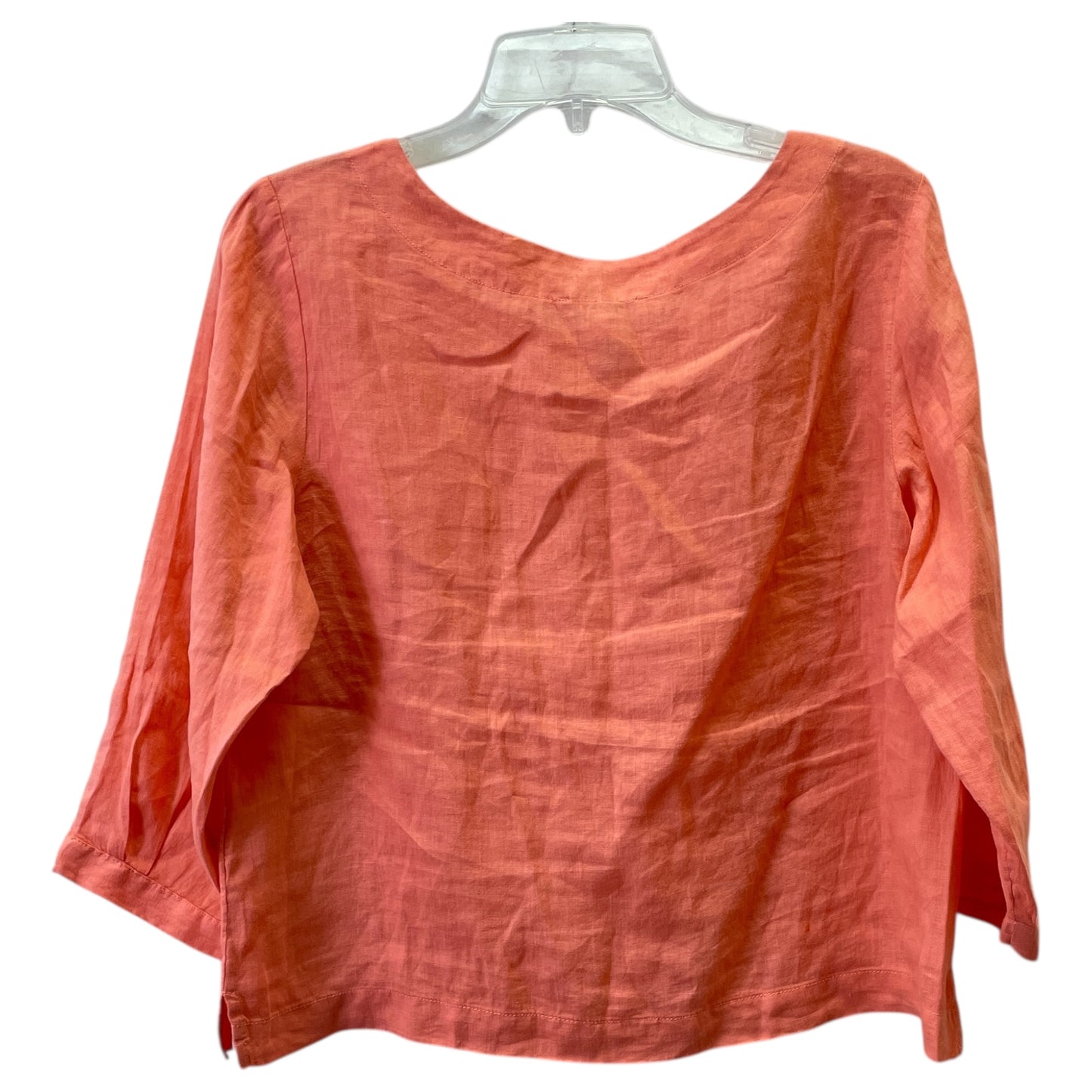 Top 3/4 Sleeve By Martha Stewart In Orange, Size:M