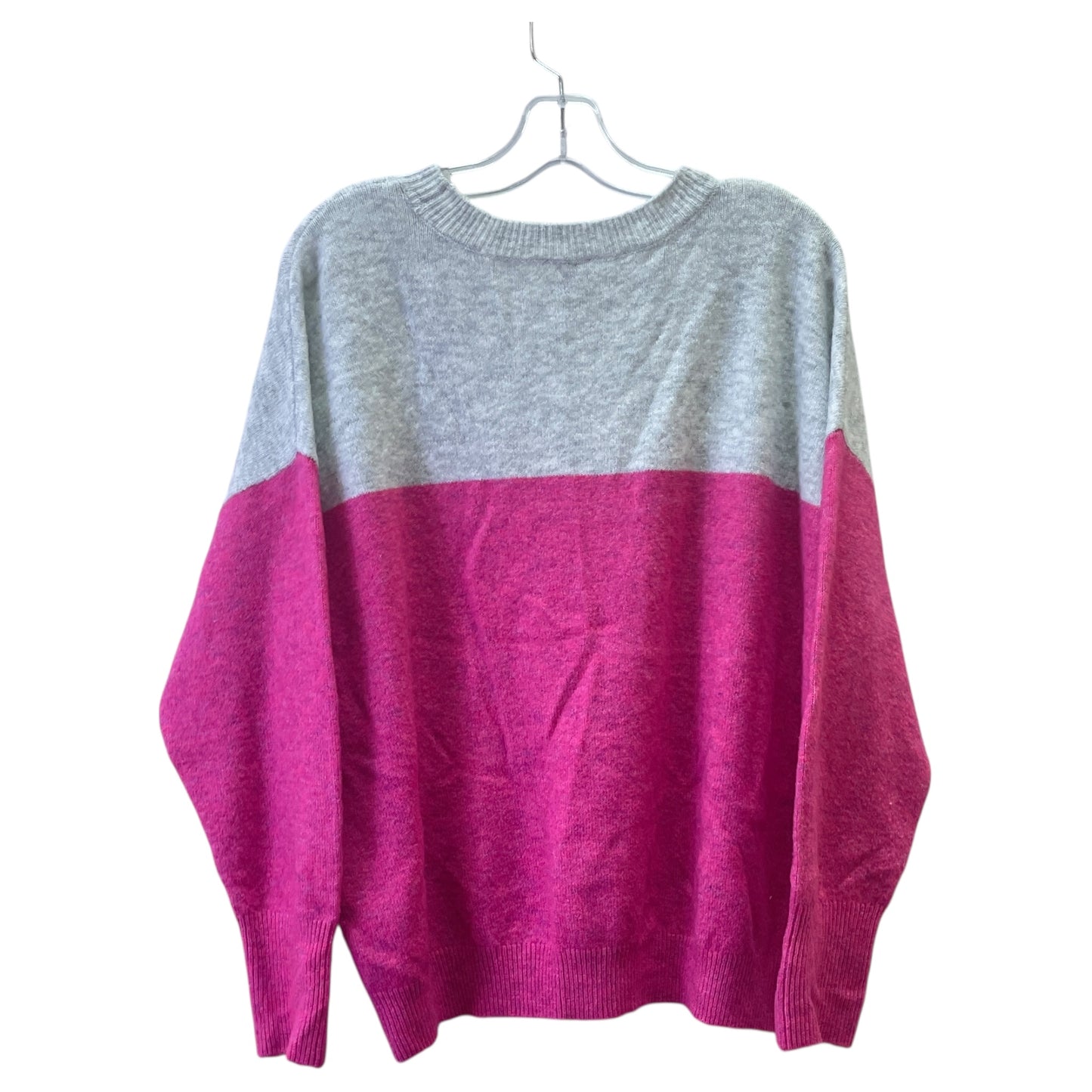 Sweater By Vince Camuto In Grey & Pink, Size:L