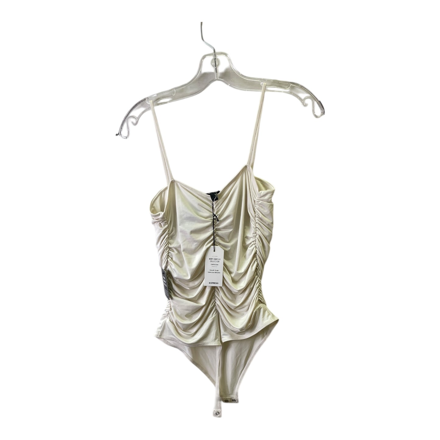 Bodysuit By Express In Ivory, Size:M