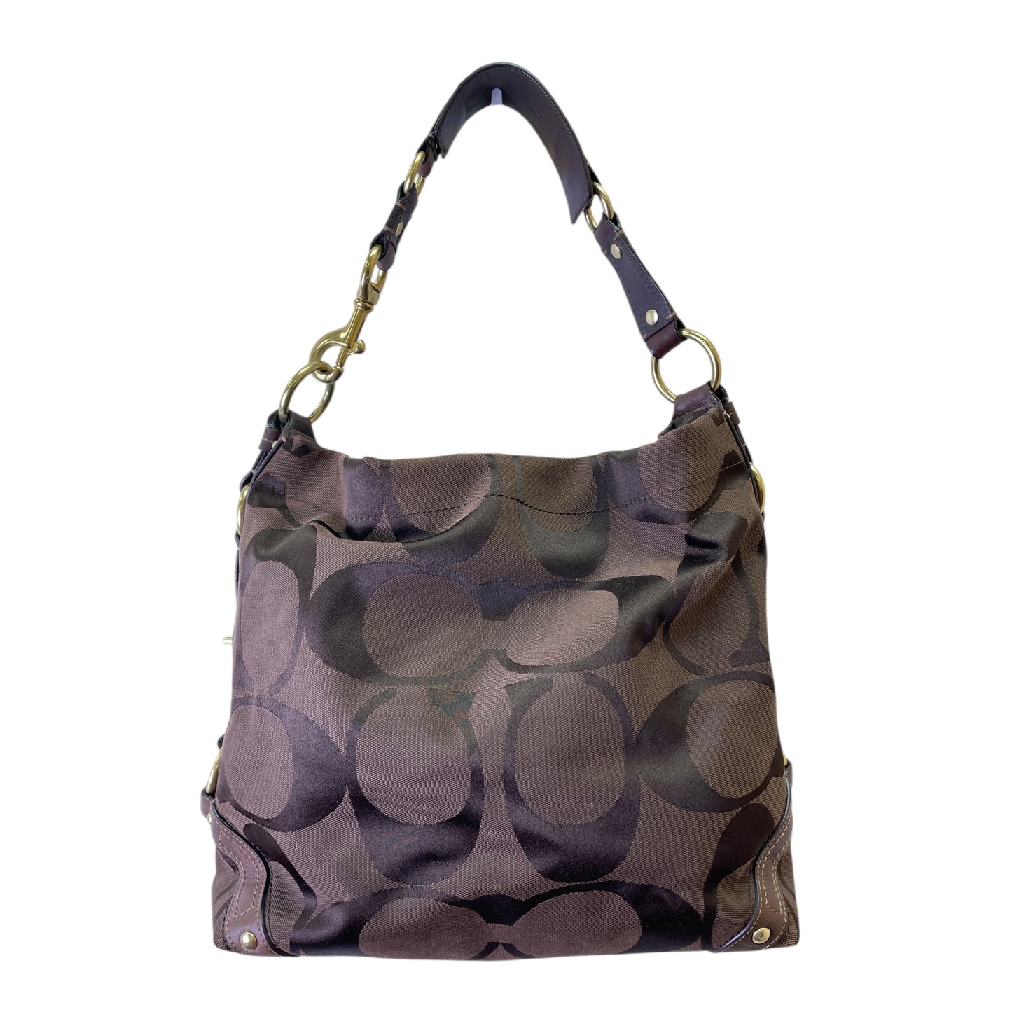 Handbag Designer By Coach In Brown, Size:Large