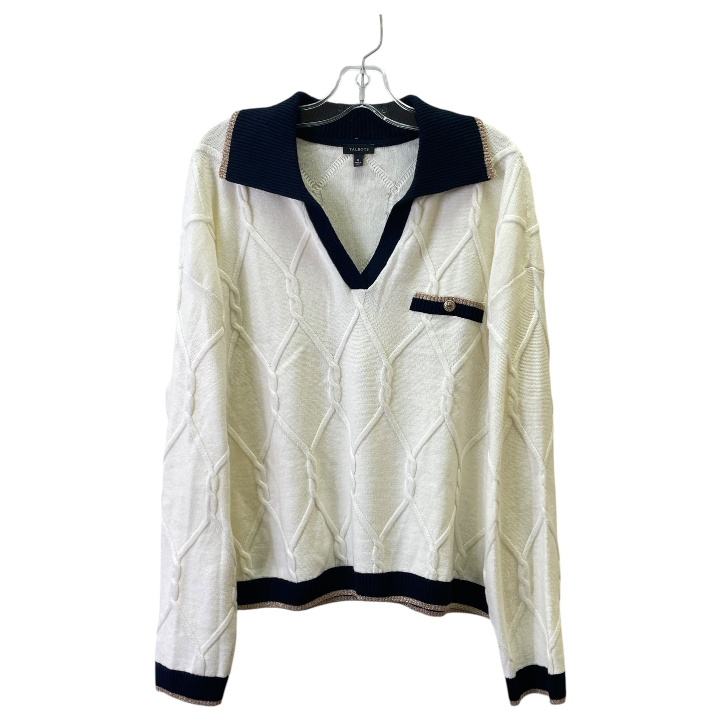 SWEATER by TALBOTS in WHITE, Size:XL