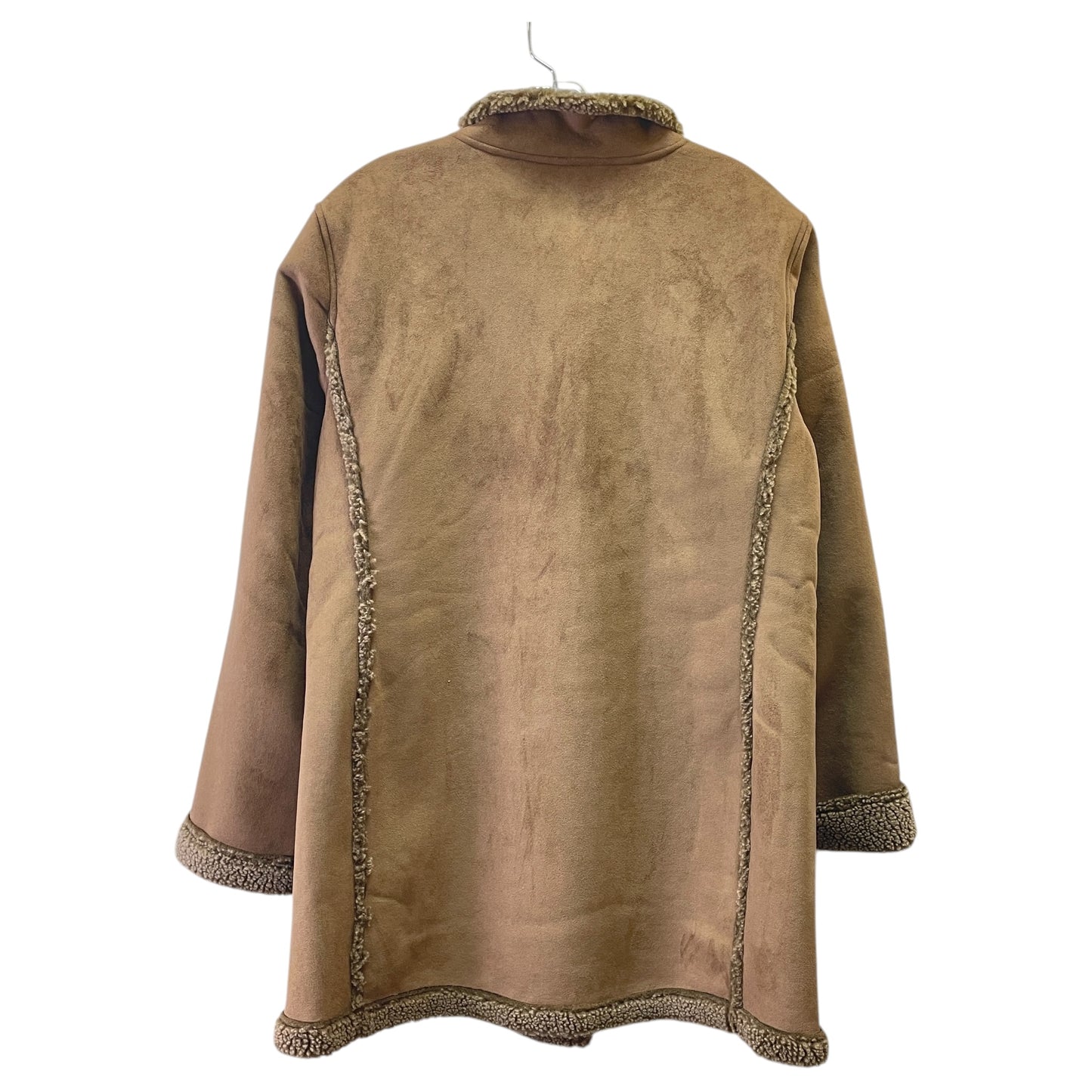 Coat Faux Fur & Sherpa By L.L. Bean In Brown, Size:1X