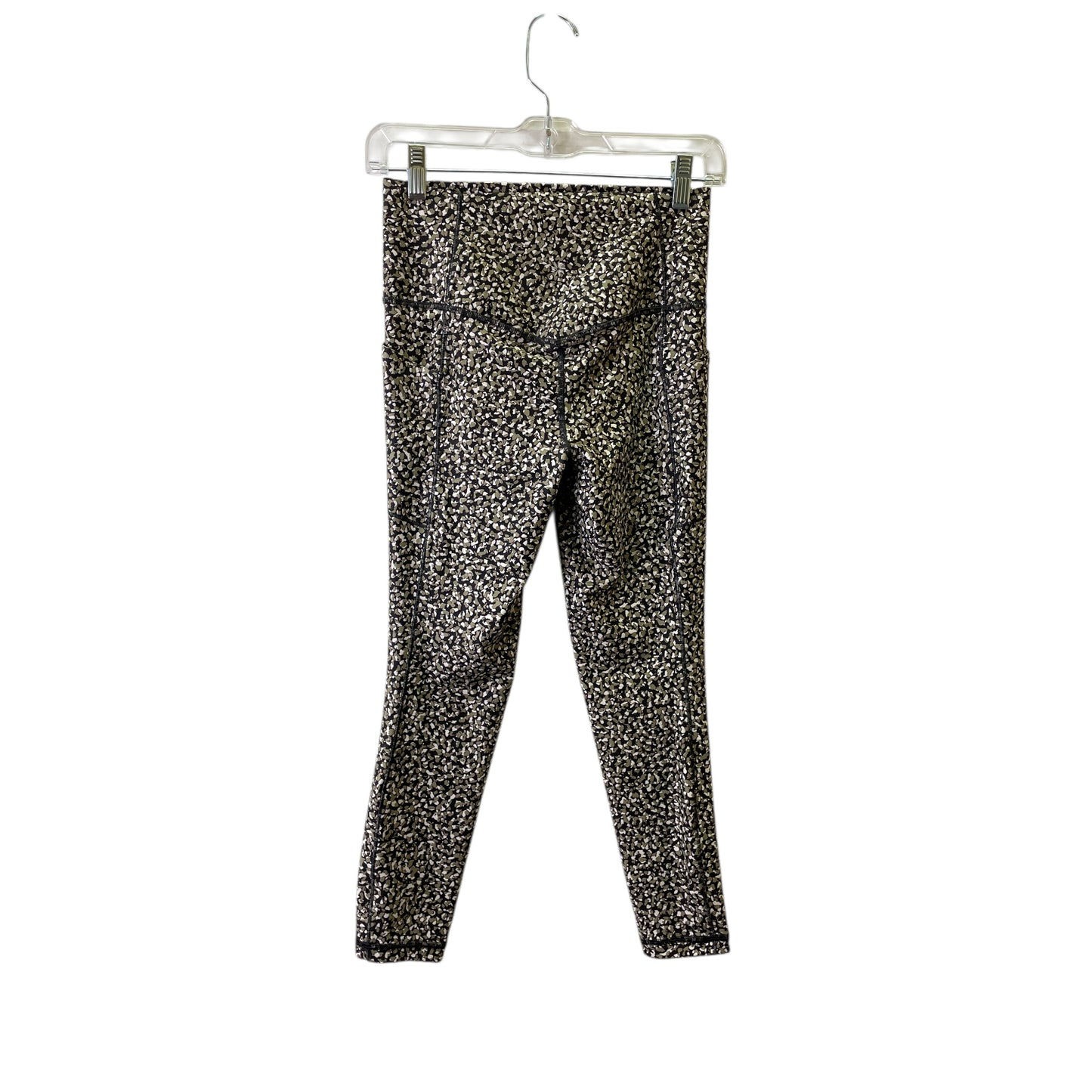 Athletic Leggings Capris By Athleta In Black & Green, Size:S