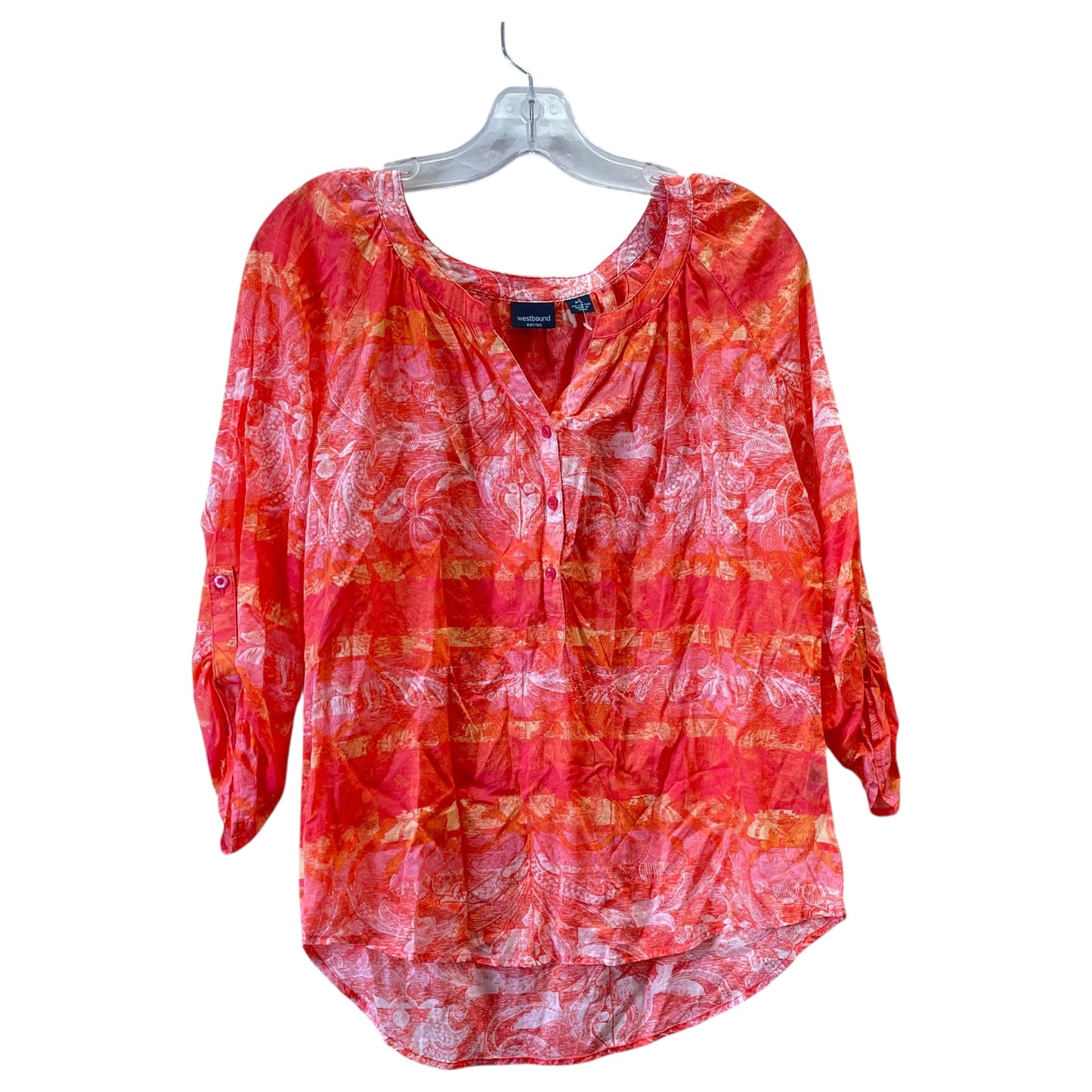 Top Ls By West Bound In Orange, Size:Lp