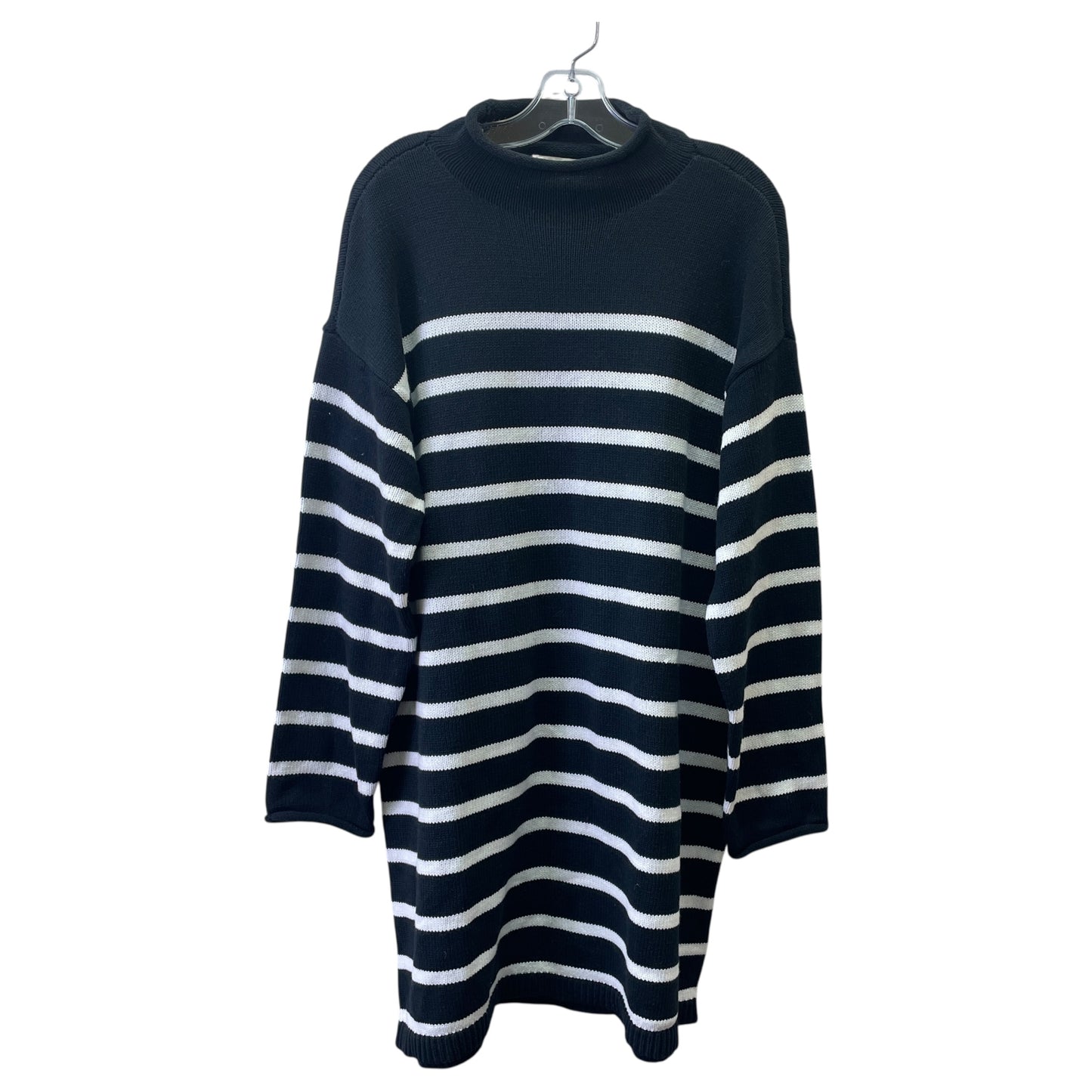 Dress Sweater By Loft In Black & White, Size:Xl
