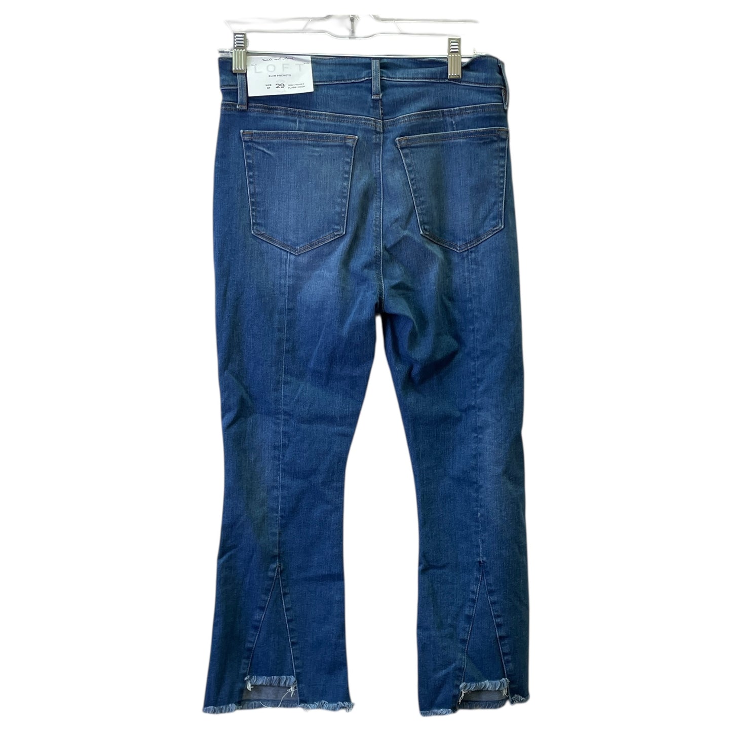 Jeans Flared By Loft In Blue Denim, Size:8P
