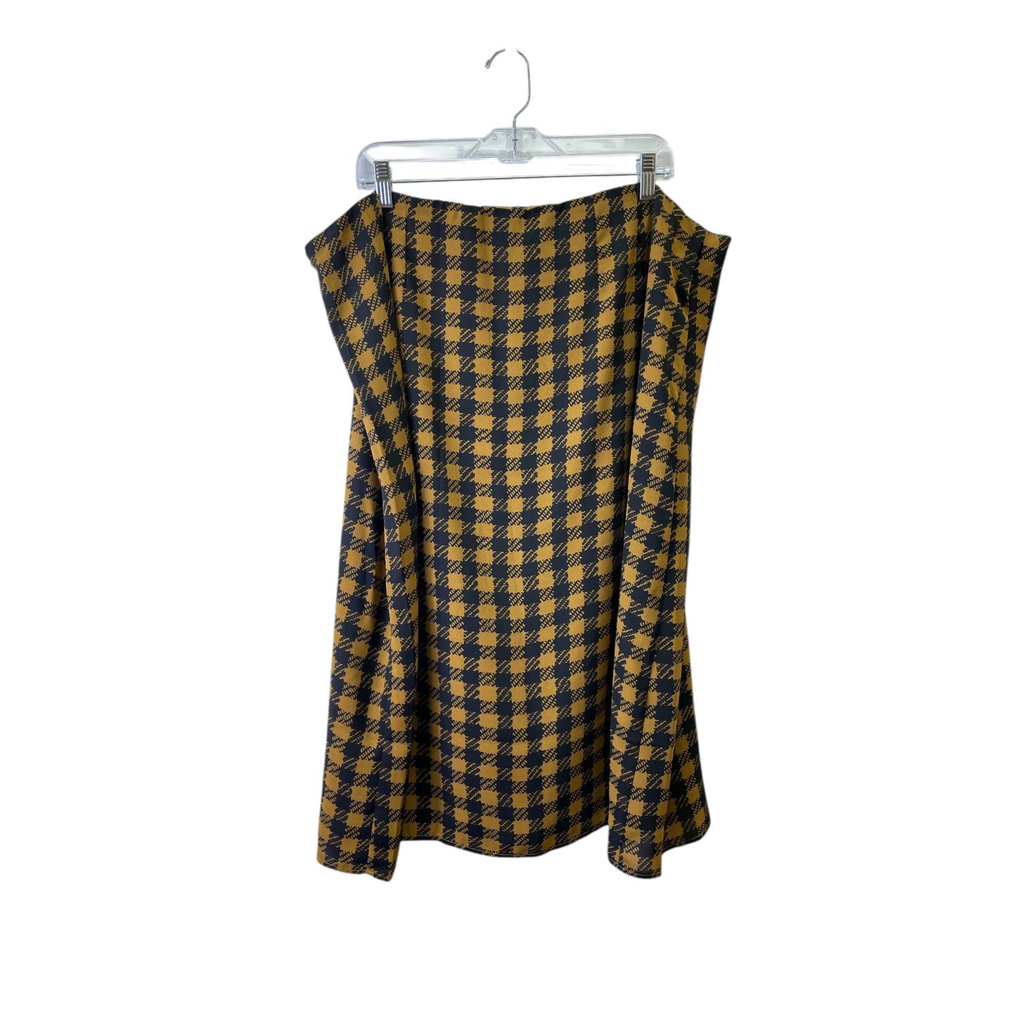 Skirt Midi By Who What Wear In Black & Brown, Size:20